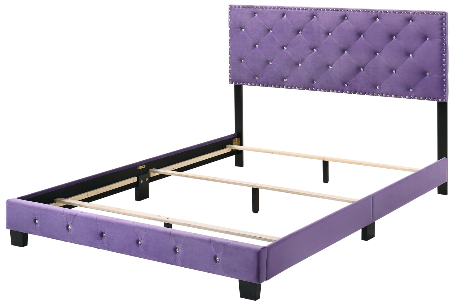 Suffolk G1402-QB-UP Queen Bed , PURPLE