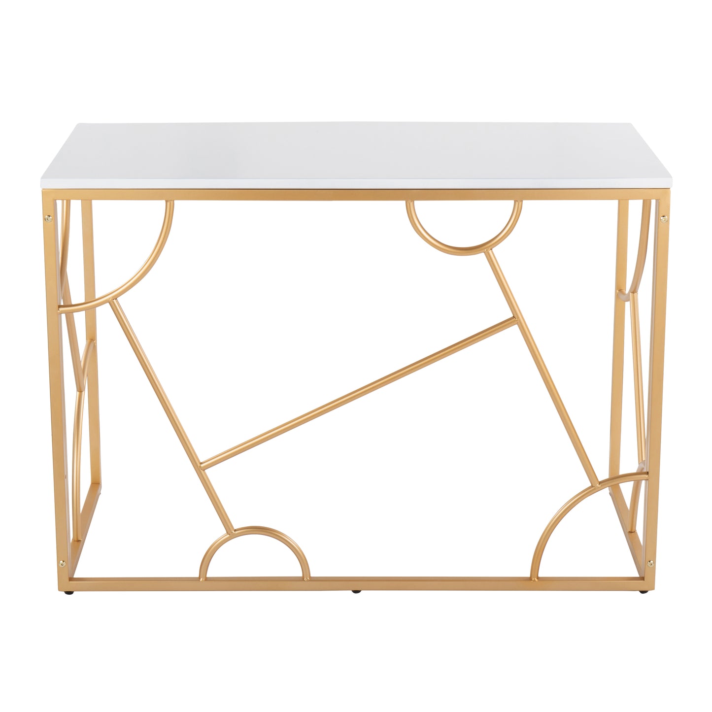 Contemporary Gold and White Office Desk by LumiSource