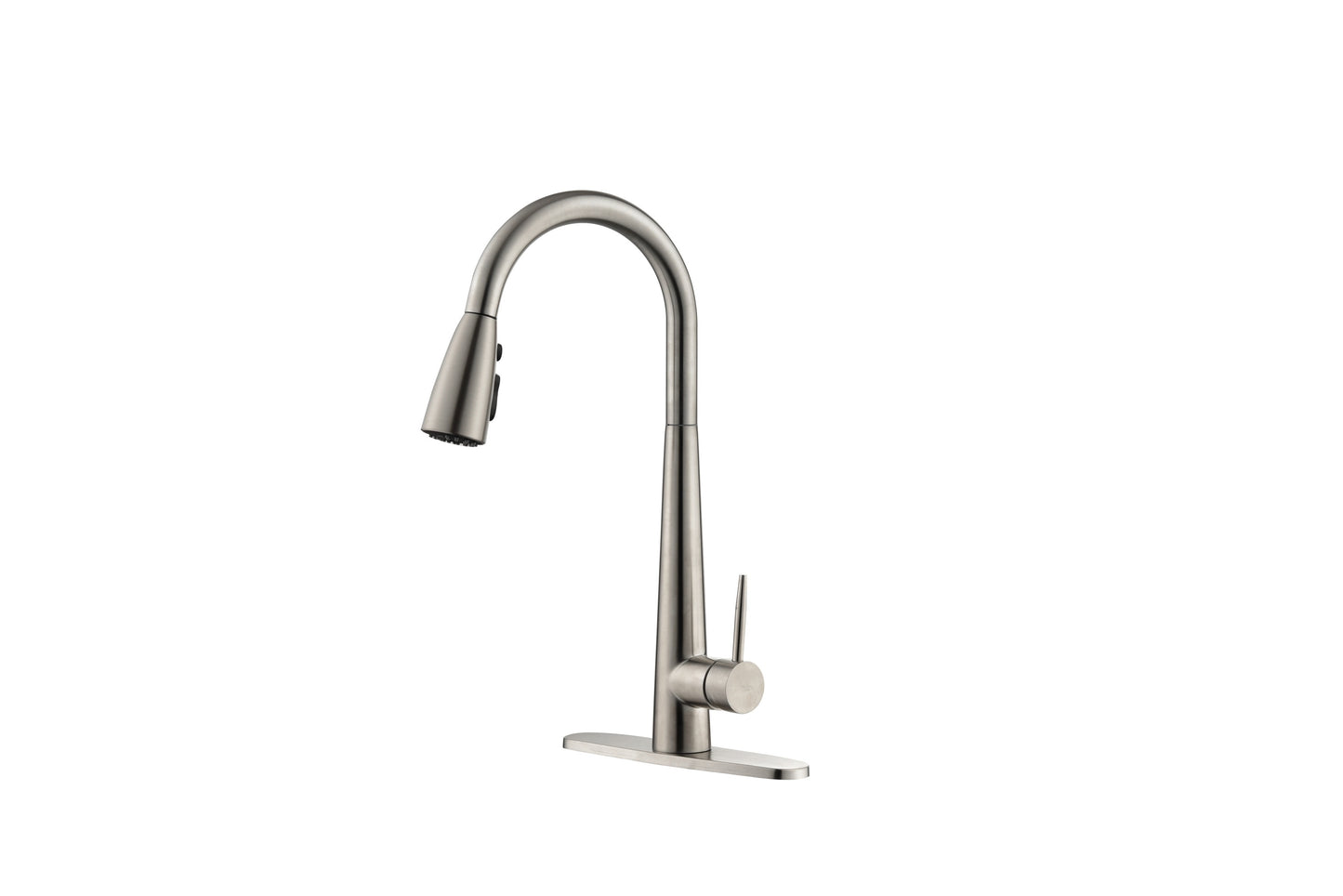 Commercial-Grade Stainless Steel Kitchen Faucet with Pull Down Sprayer and High Arc Handle