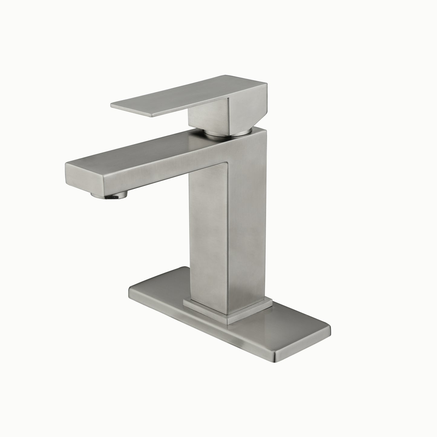 Elegant Stainless Steel Waterfall Spout Bathroom Faucet with Single Handle