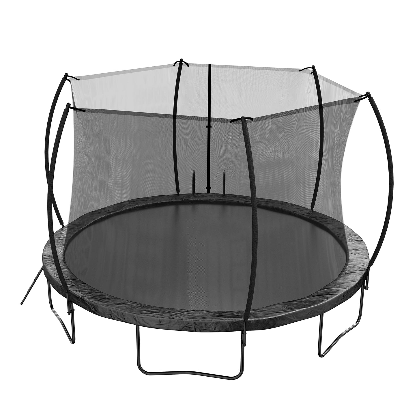 12FT Trampoline with Slide , Outdoor Pumpkin Trampoline for Kids and Adults with Enclosure Net and Ladder