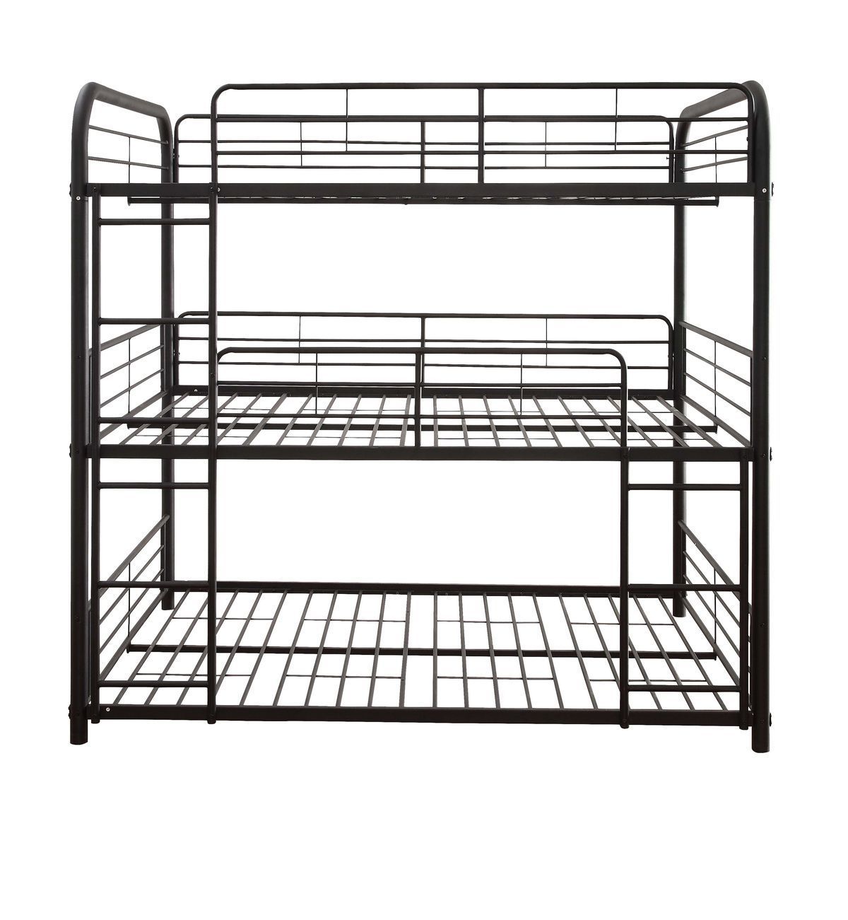 Cairo Triple Metal Bunk Bed in Sandy Black Finish