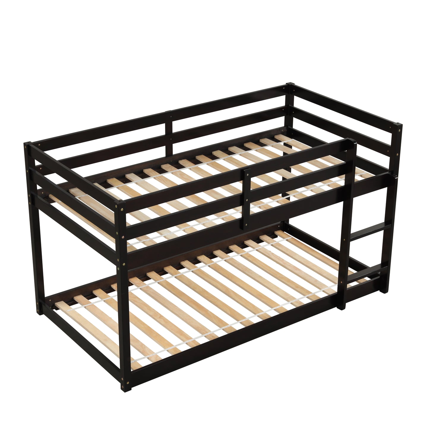 Spacious Espresso Twin Bunk Bed