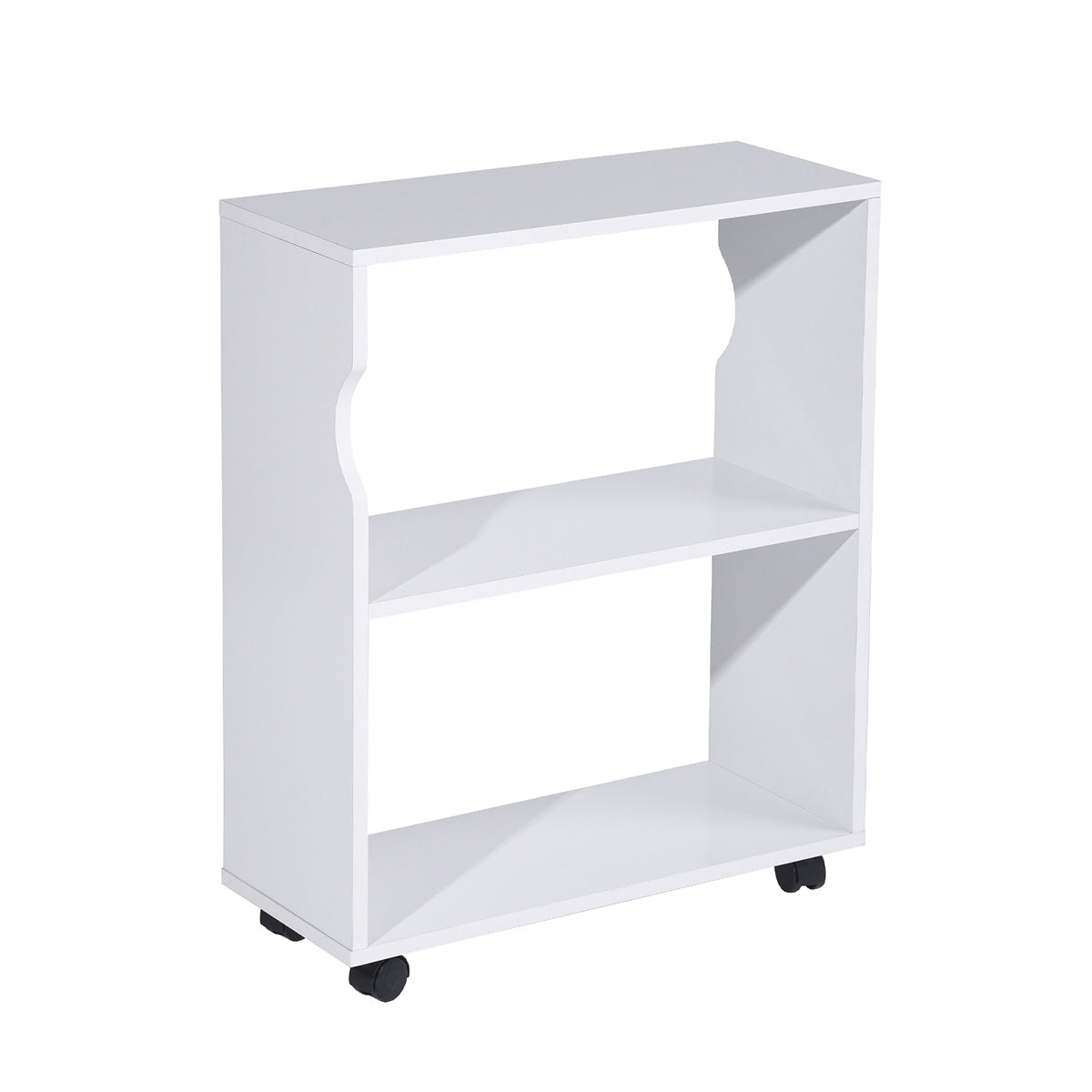 Oak & White Modern Computer Desk with Removable Bookcase - 47.4 L