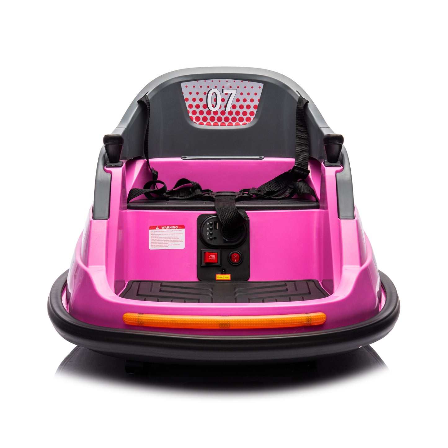 12V Pink Bumper Car with Remote Control and LED Lights