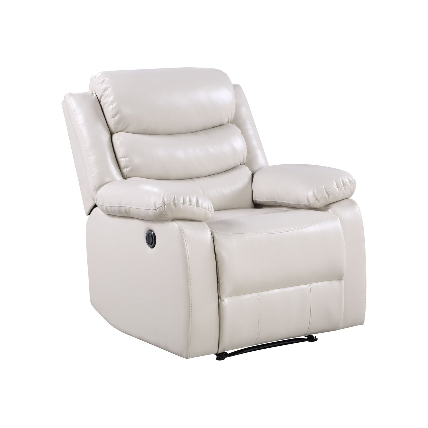 Eilbra Power Recliner in Beige Faux Leather - Ultimate Relaxation Recliner