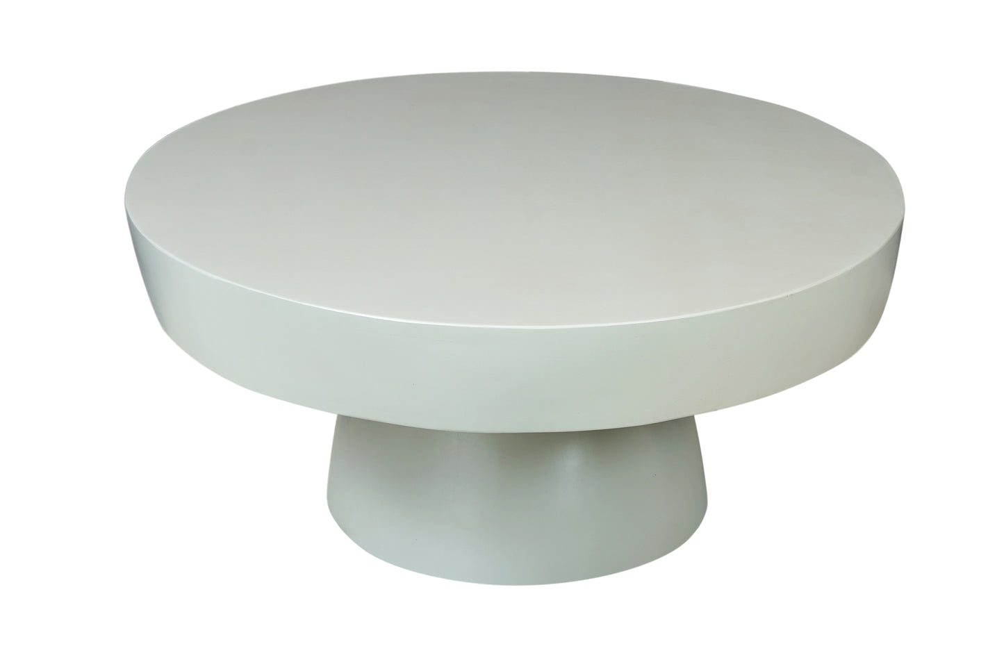 White Mango Wood Oval Coffee Table of Luxury Craftsmanship