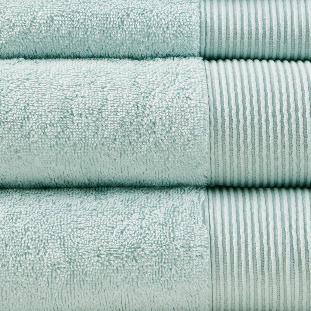 6-Piece Set of Luxurious Antimicrobial Cotton and Tencel Towels