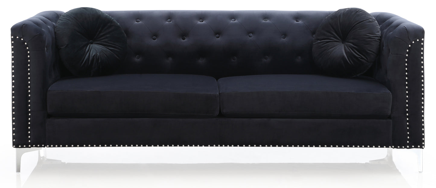 Pompano G893A-S Sofa ( 2 Boxes ) , BLACK