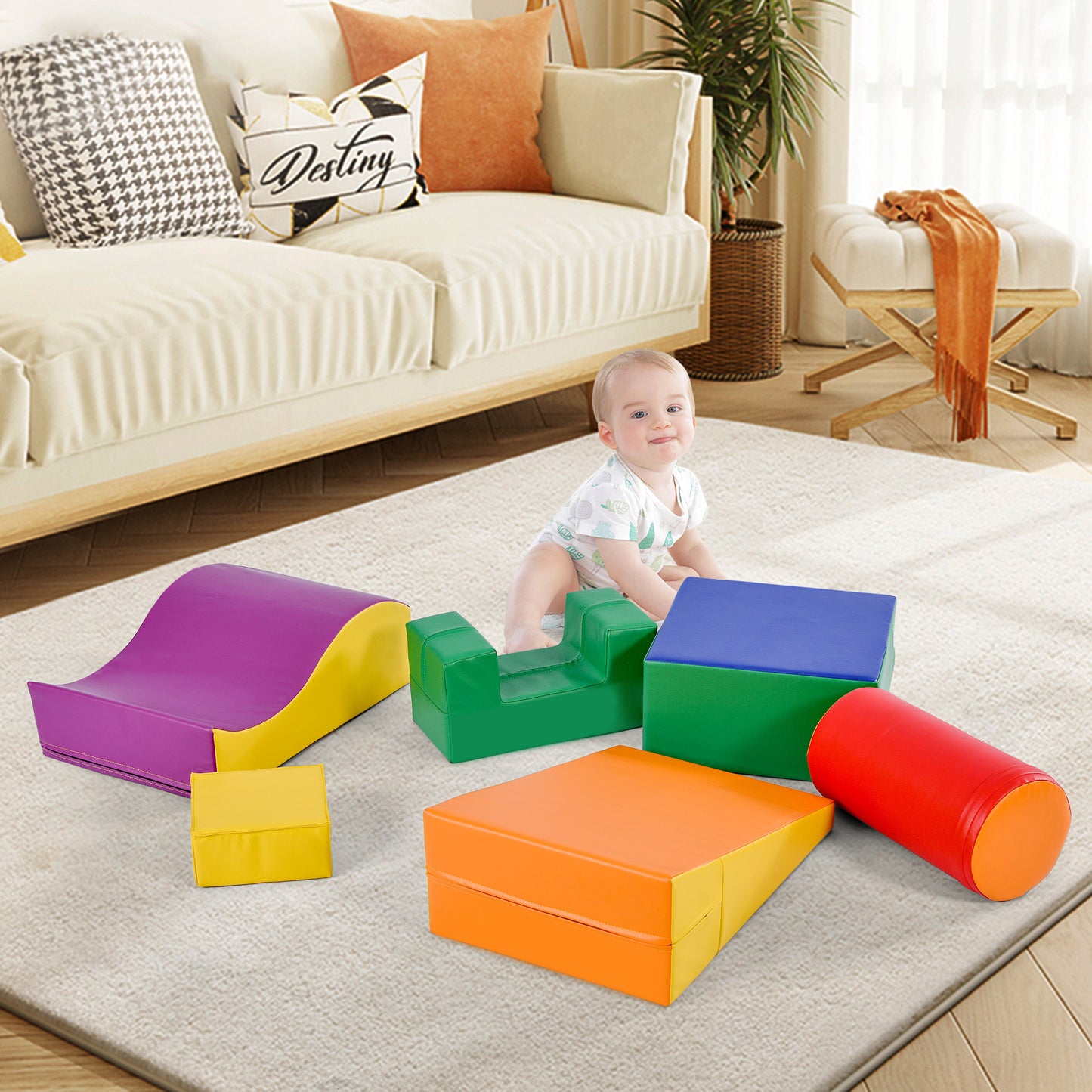 Soft Climbing and Crawling Foam Playset 6 in 1 for Kids