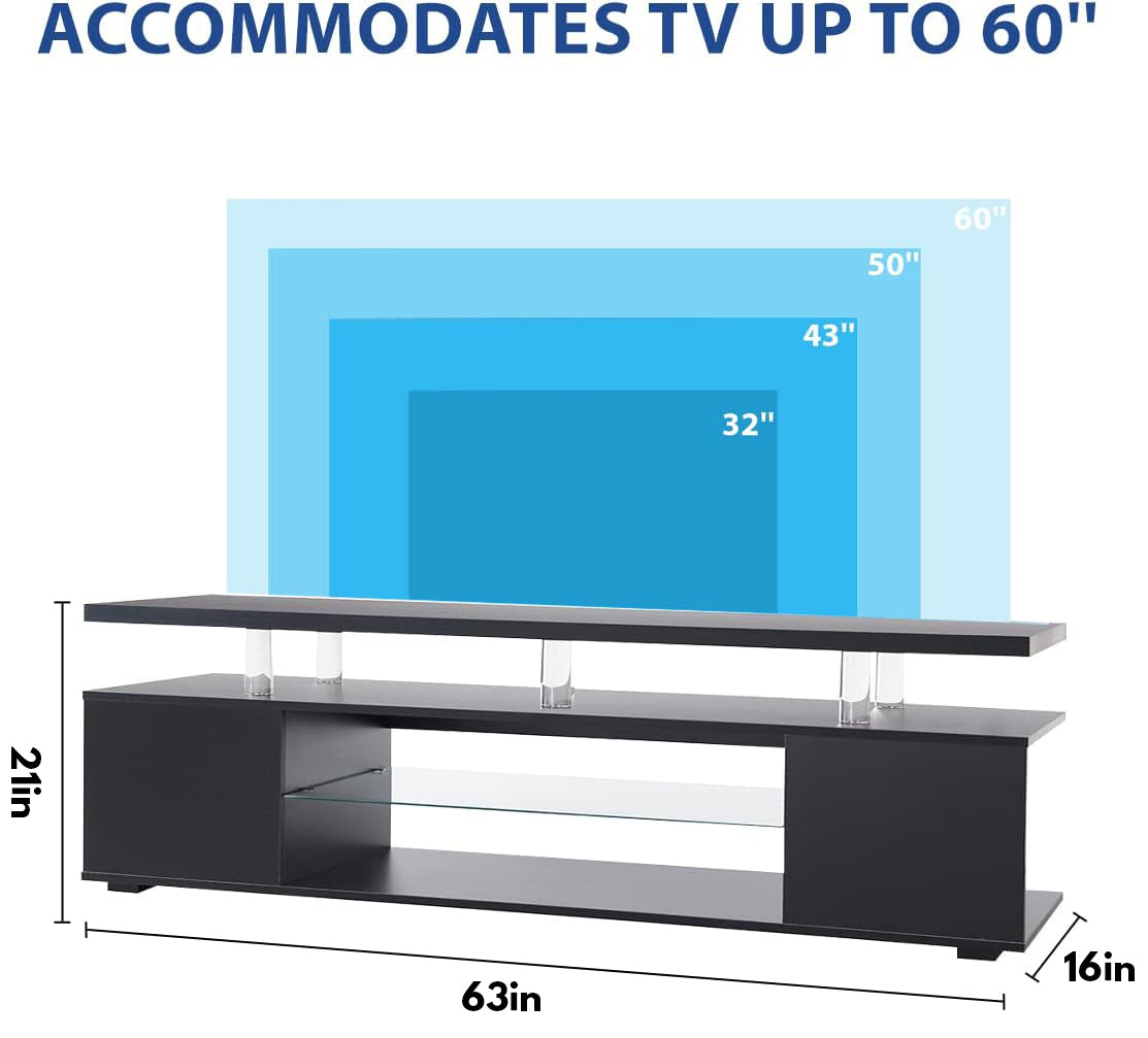 Sleek TV Stand with Gaming Console Storage for Ultimate Entertainment