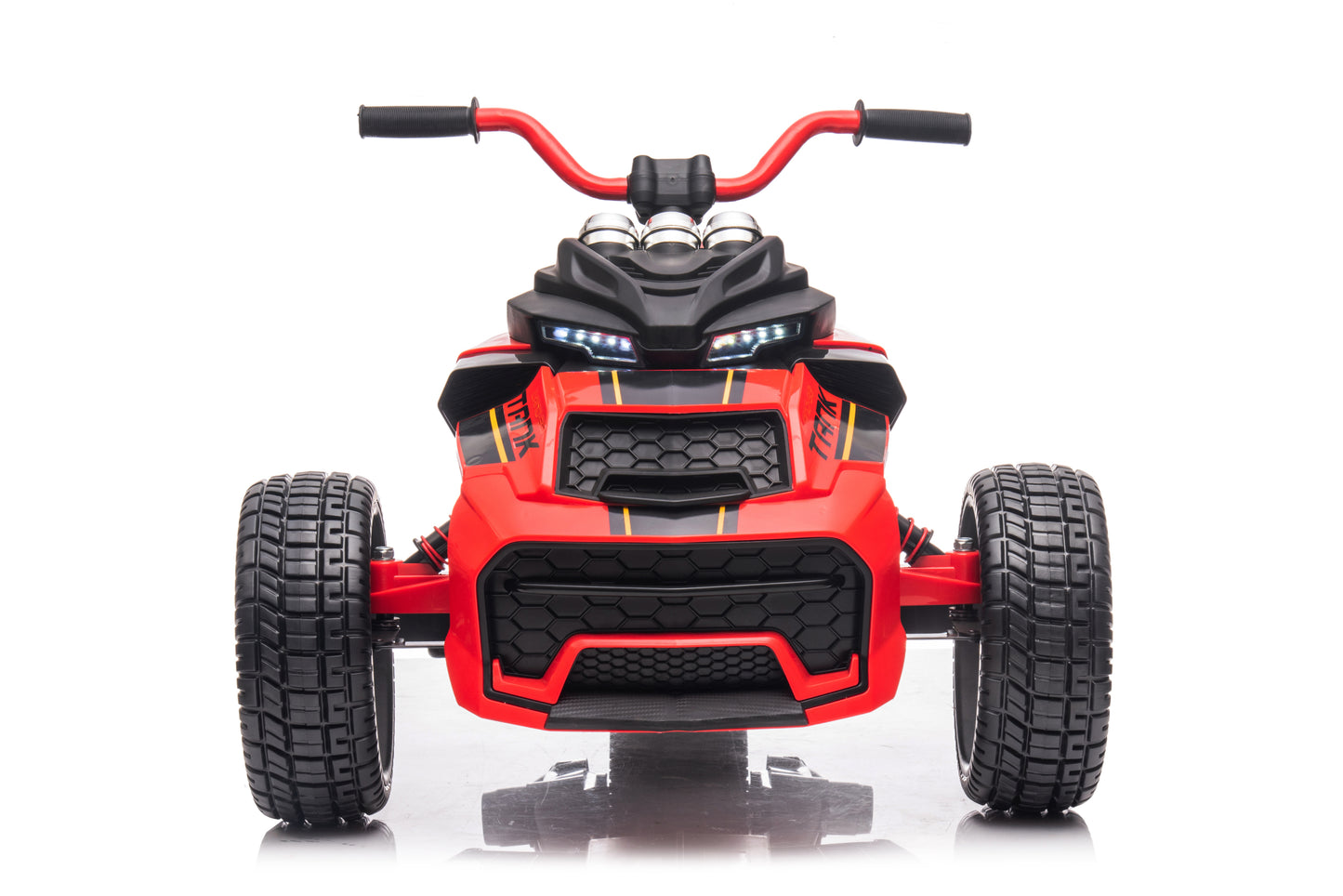 24V Kids Ride On ATV, 3 Wheeler Electric Vehicle, Battery Powered Ride on Motorcycle for Boys Girls with LED Lights, Music, High Low Speed, Soft Start