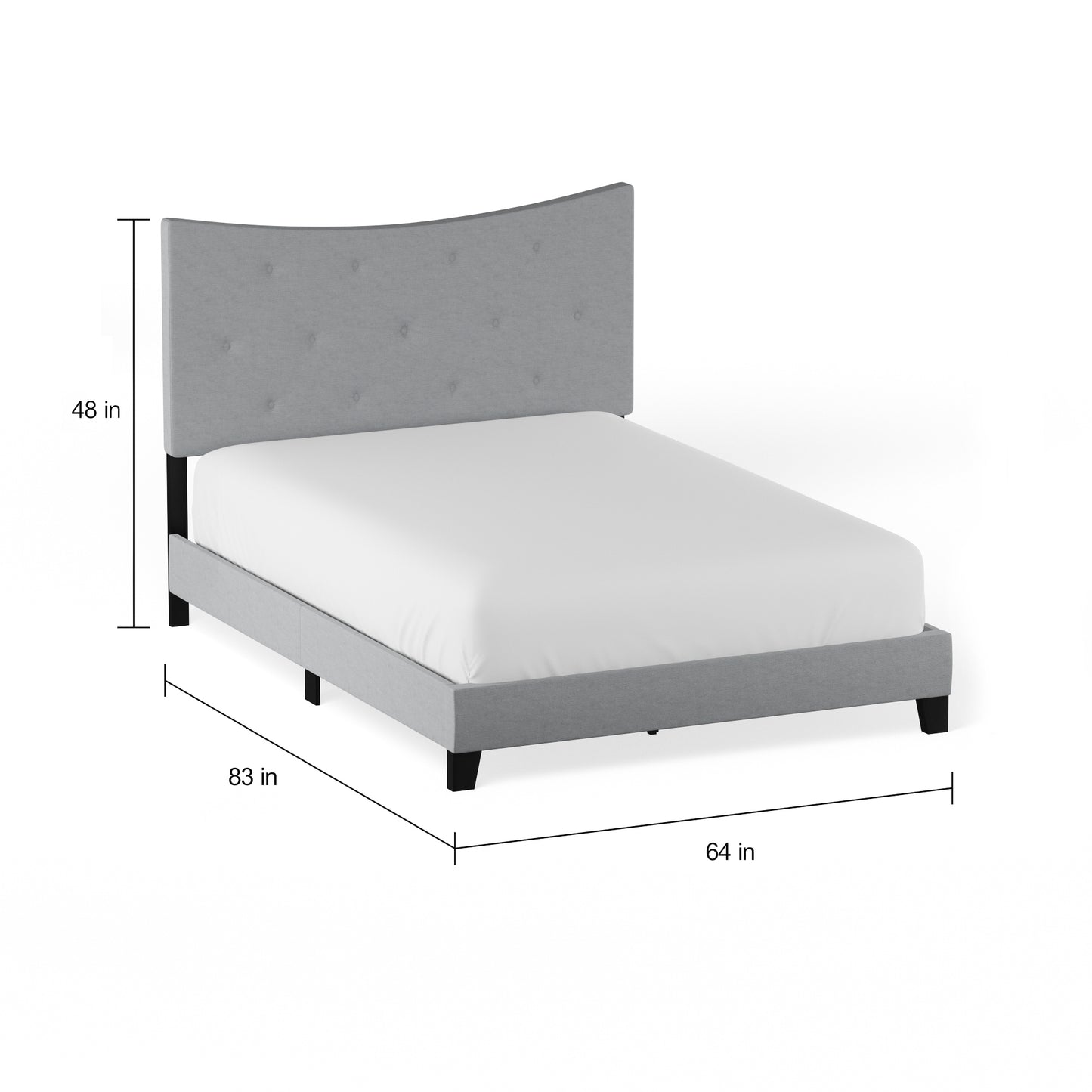 Venacha Queen Bed in Gray Fabric 26360Q