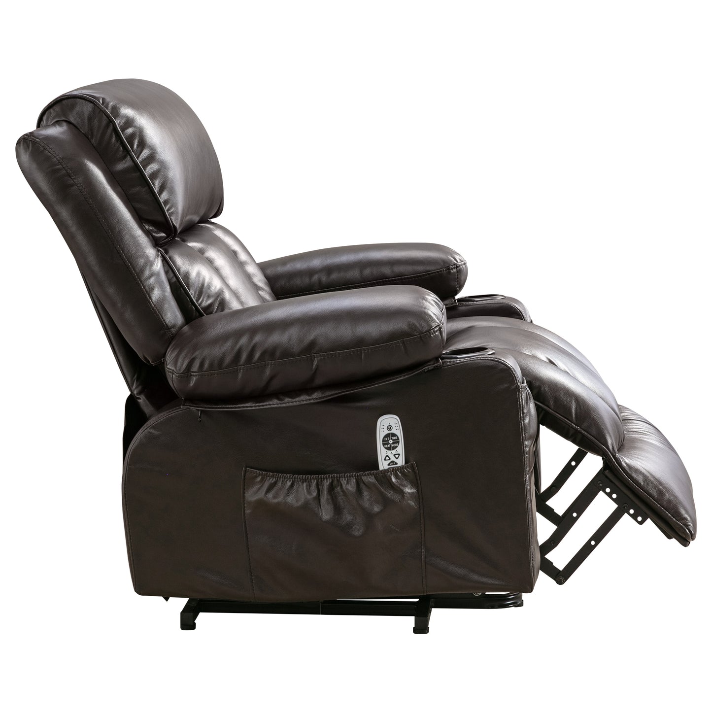 Electric Power Lift Recliner Chair with Heat and Massage, Brown