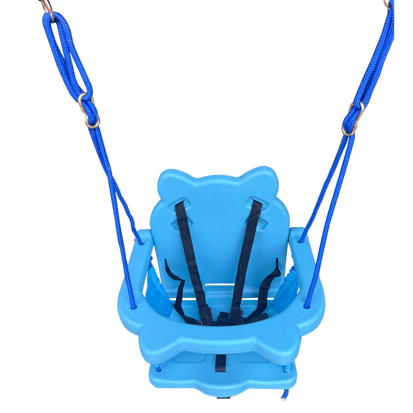 Versatile 2-in-1 Baby Swing in Lemon Green and Sky Blue - Safe Outdoor Playground Swing Set for Children Ages 3+