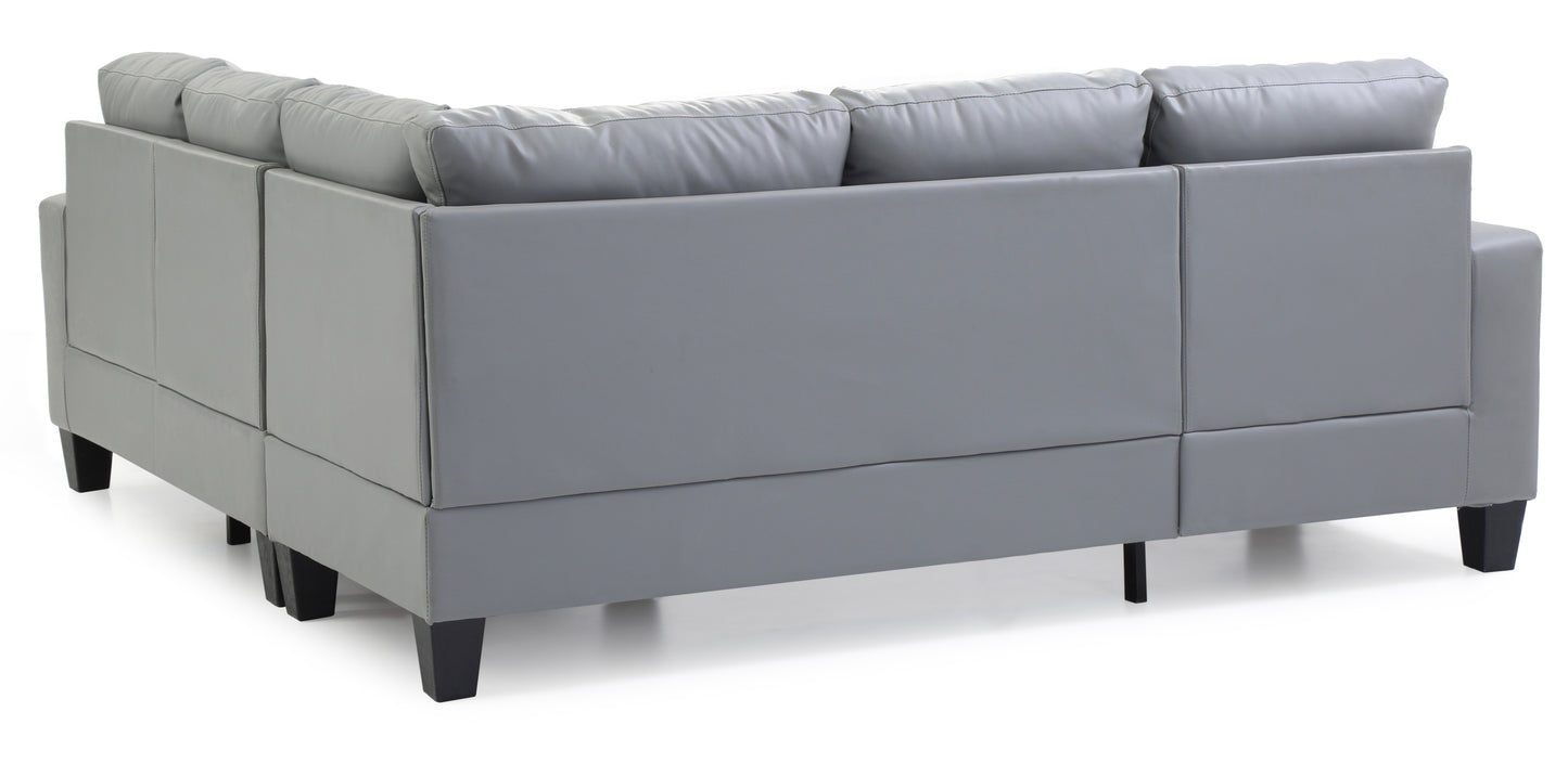 Newbury Gray Fabric Sectional Sofa