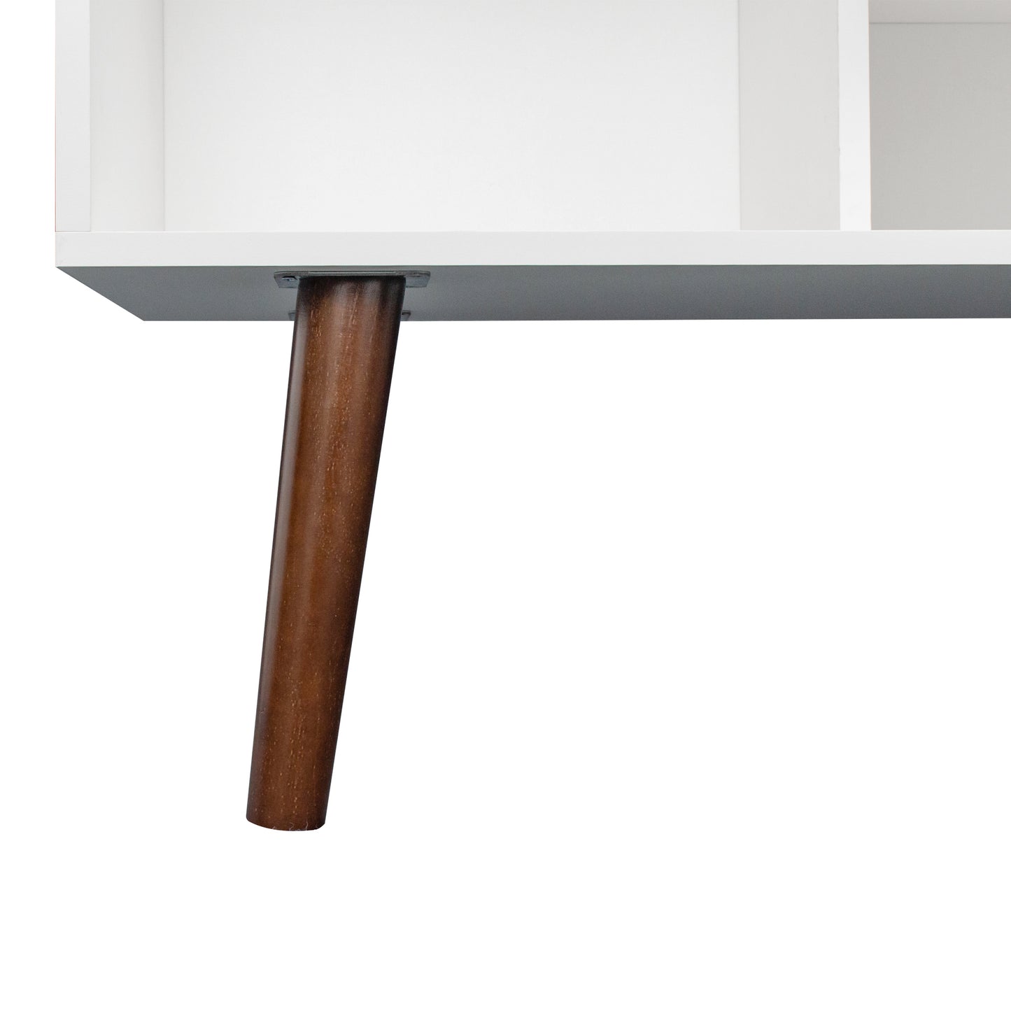 Modern White TV Stand with Ample Storage and Sturdy Frame