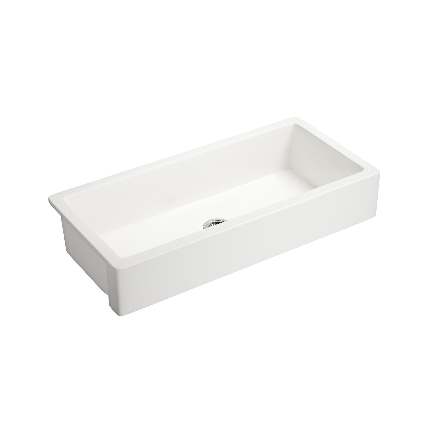 Elegant 37 White Farmhouse Kitchen Sink with Single Bowl Design