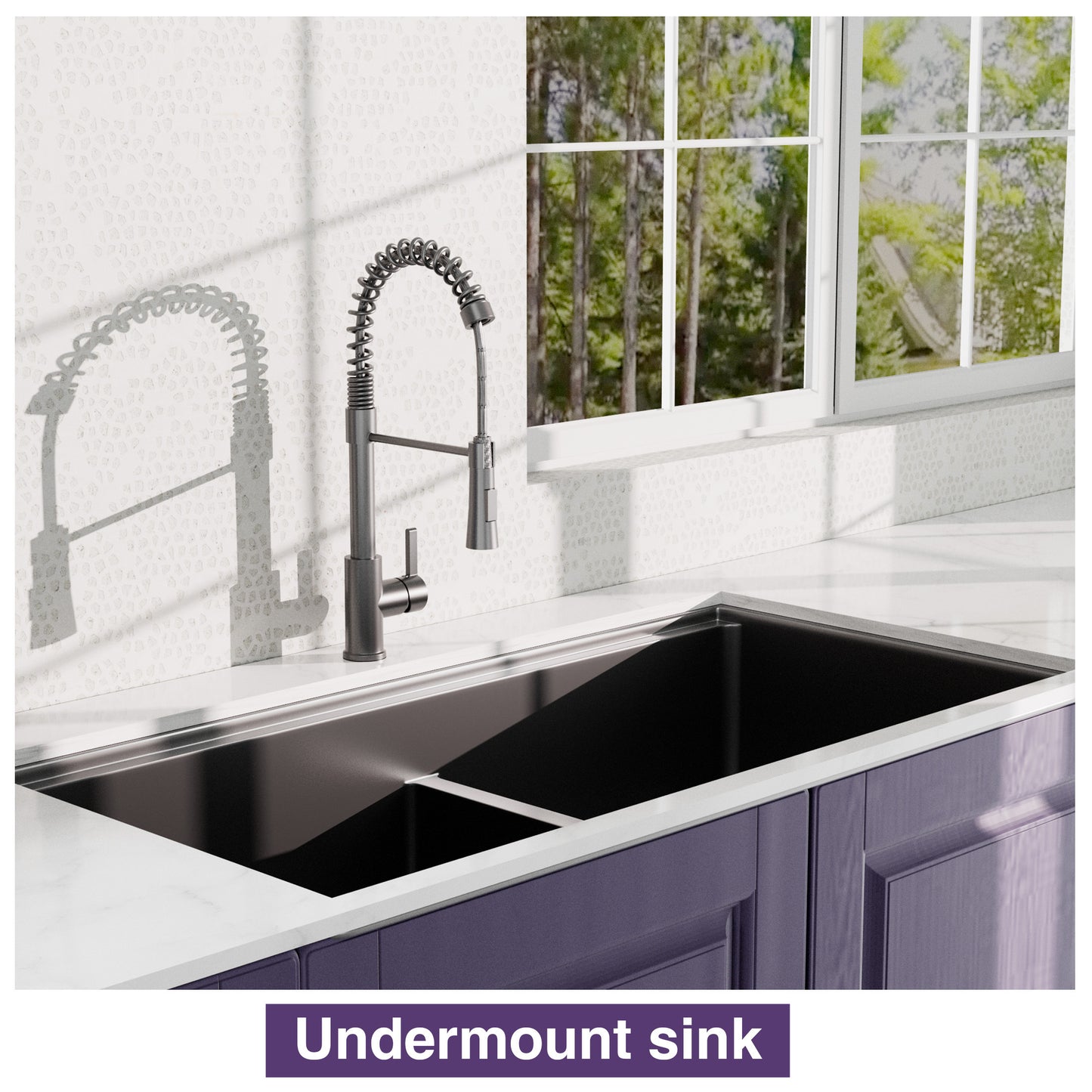 Gunmetal Black Double Bowl Kitchen Sink Upgrade Pack