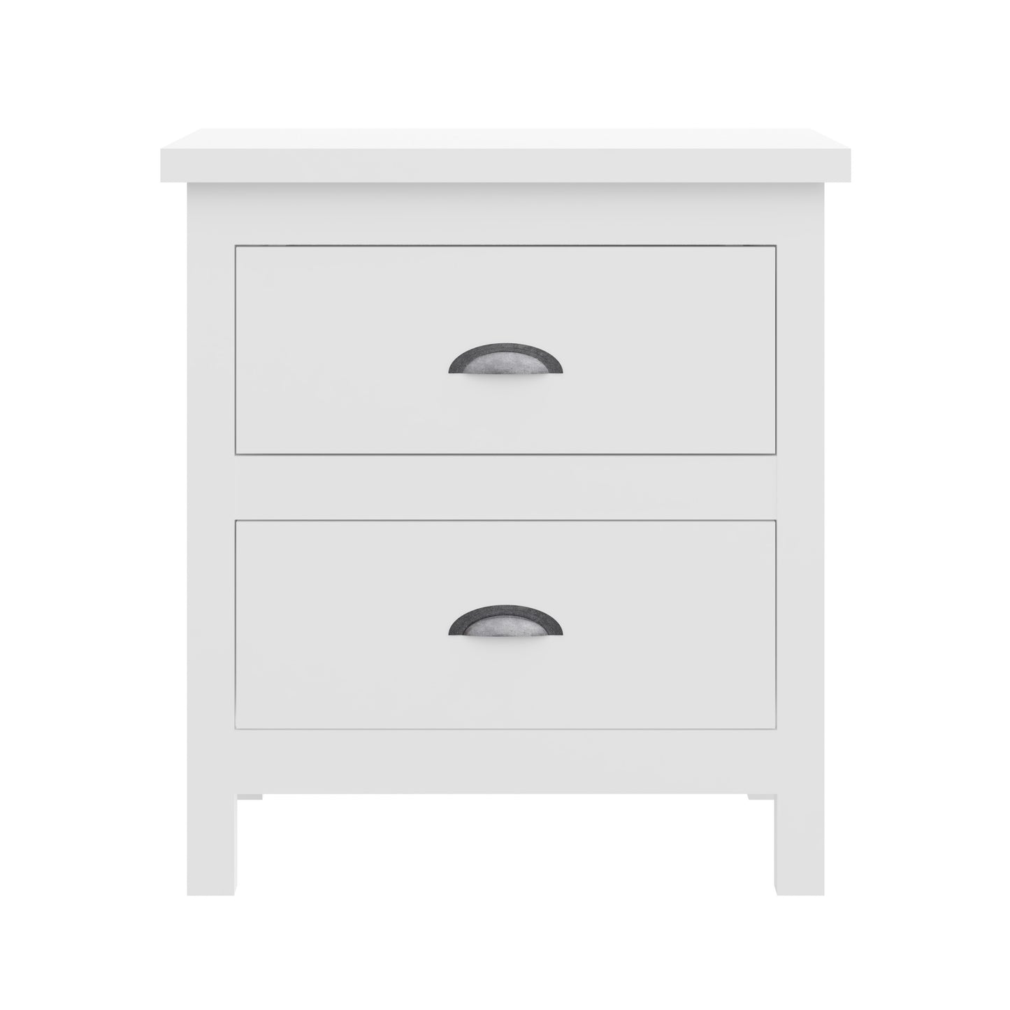 Versatile Solid Wood White Night Stand, Bedside Table, End Table, Desk with Drawers for Living Room, Bedroom