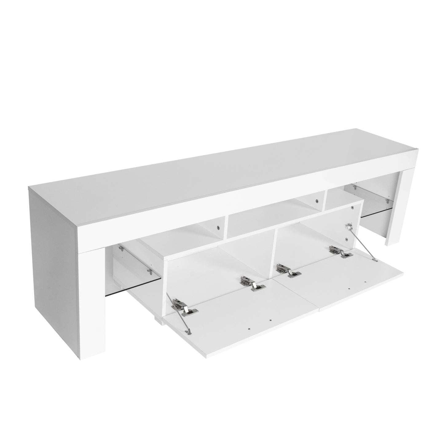 Elevate Your Entertainment Space with Modern High Gloss UV LED Lights TV Stand