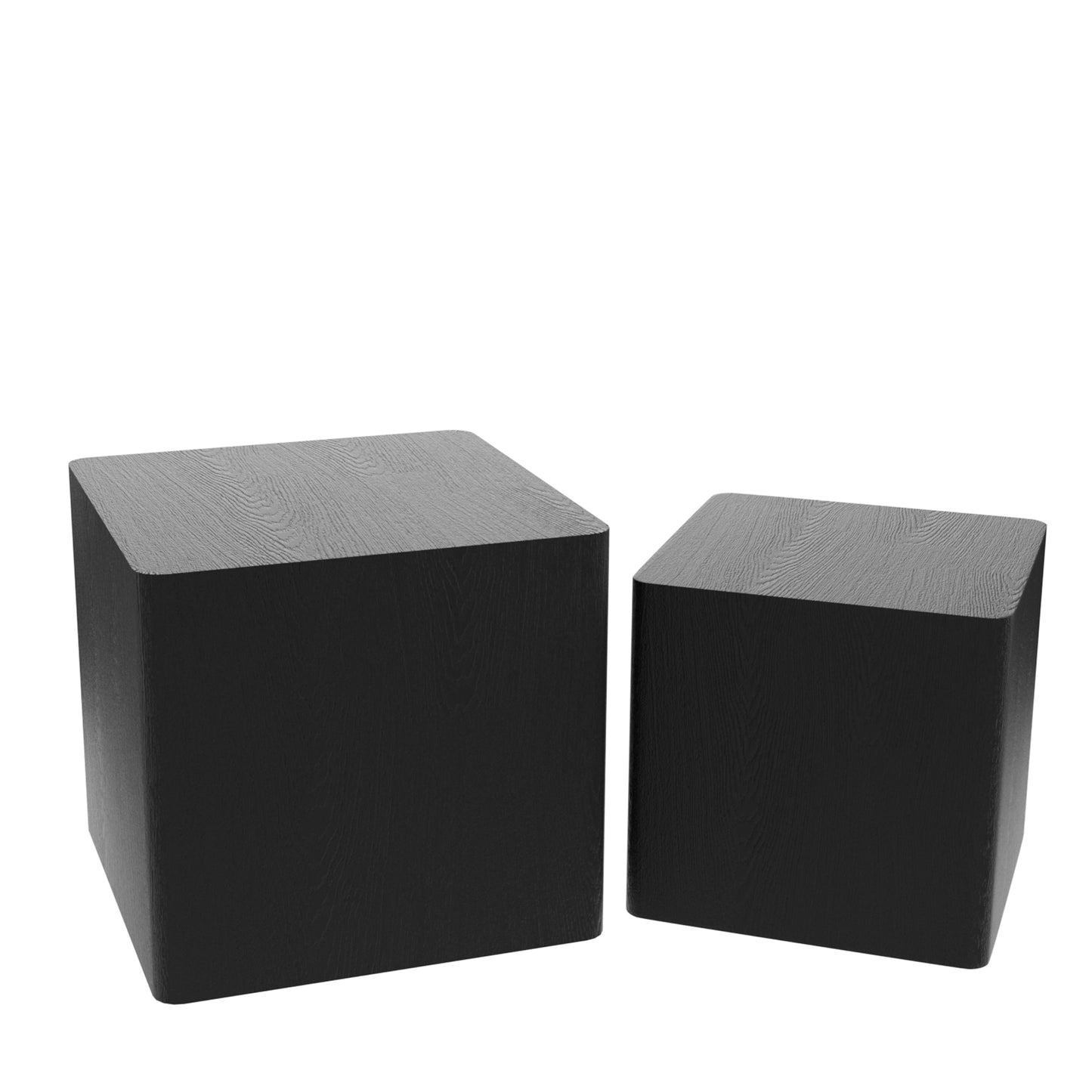 Black MDF Nesting Coffee & Side Tables Set