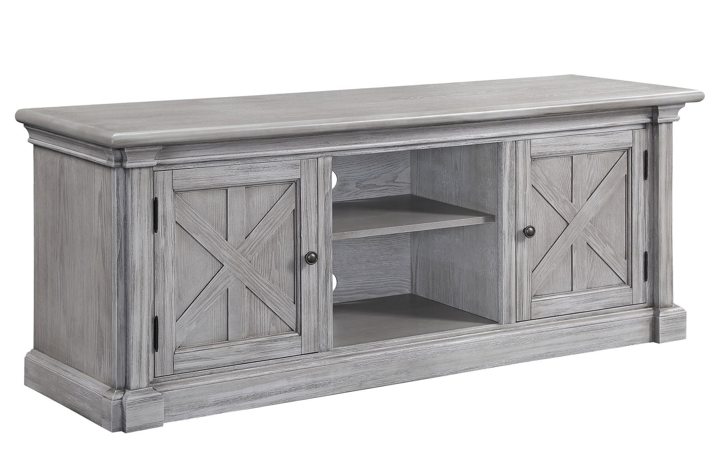 Lucinda Gray Oak TV Stand 91612