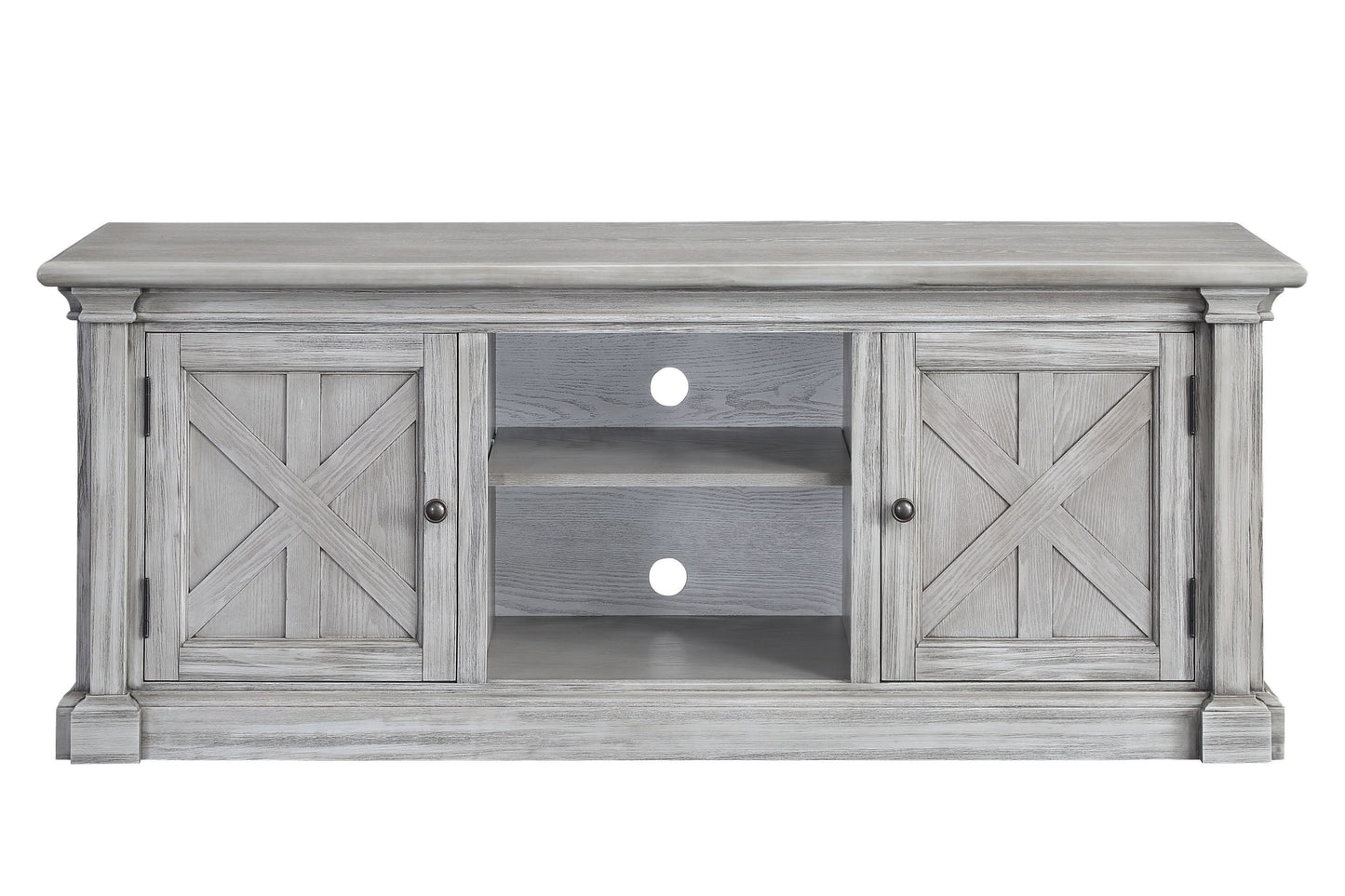 Lucinda Gray Oak TV Stand 91612