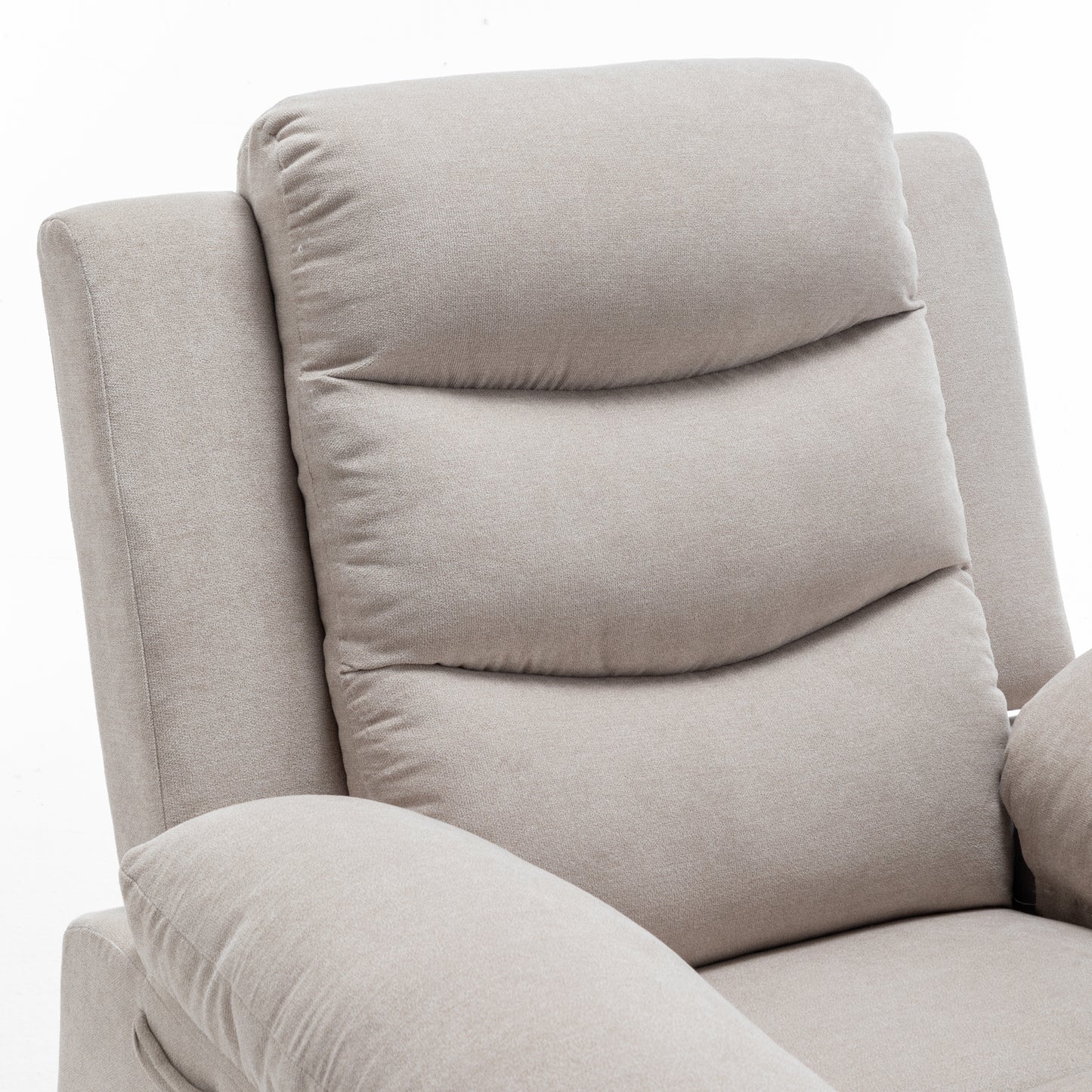 Massage Recliner Chair with Heating System, Side Pocket, and Beige Fabric: Ultimate Comfort and Support