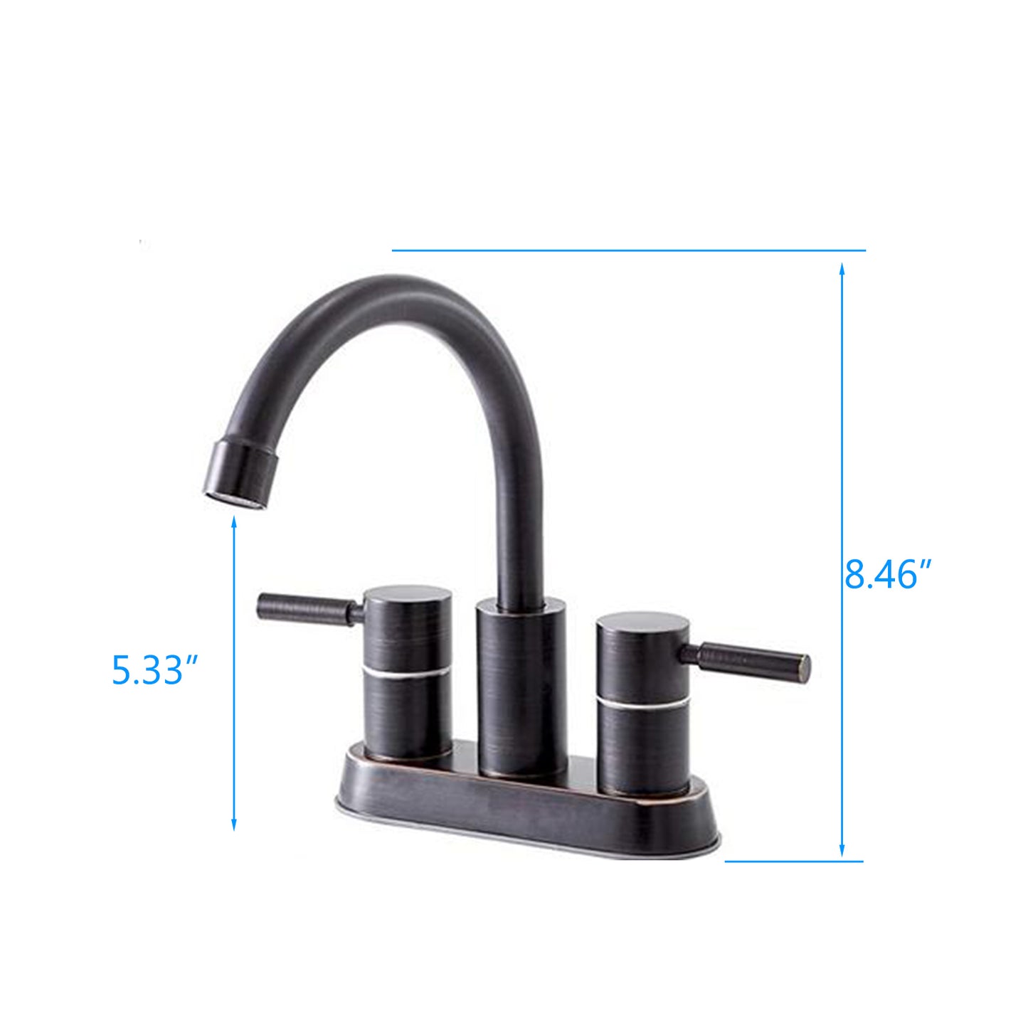 Oil Rubbed Bronze 2-Handle Swivel Bathroom Sink Faucet