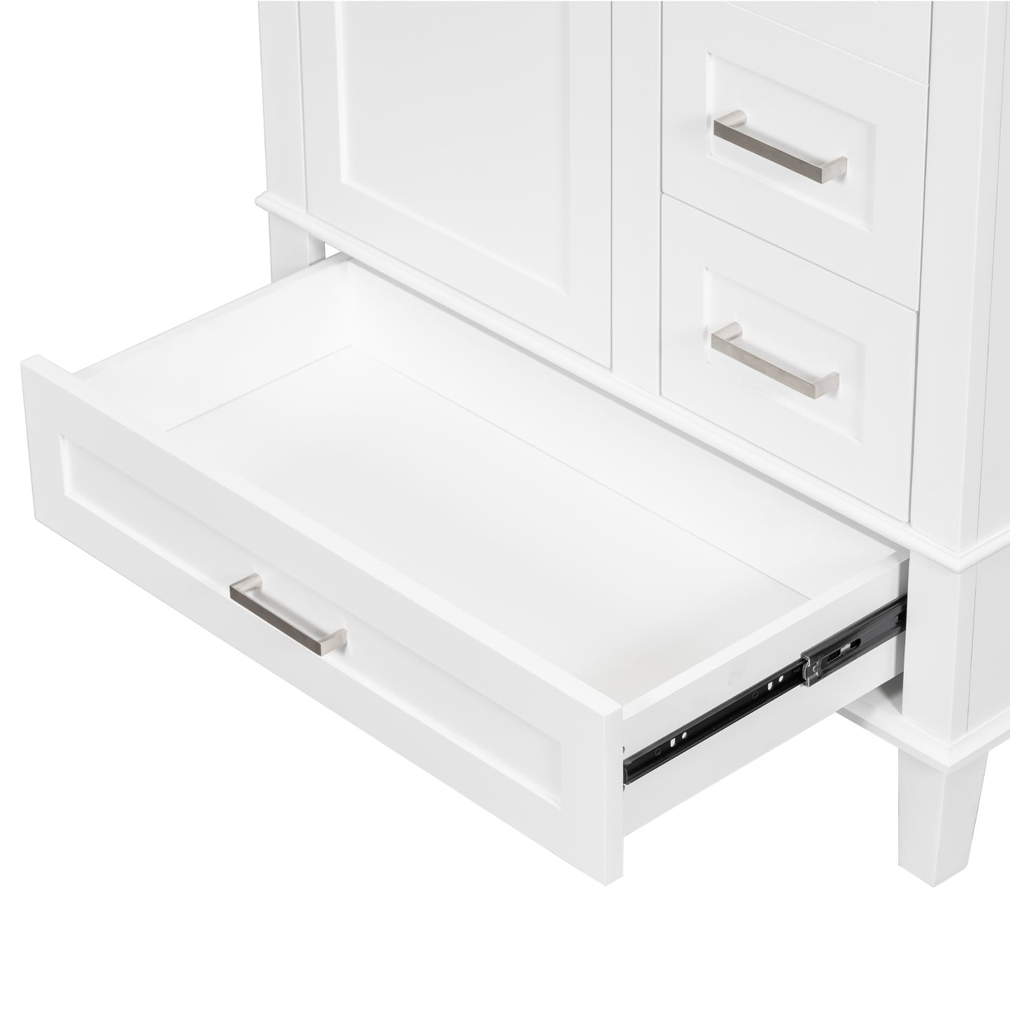 30" Bathroom Vanity , Modern Bathroom Cabinet with Sink Combo Set, Bathroom Storage Cabinet with a Soft Closing Door and 3 Drawers, Solid Wood Frame(White)