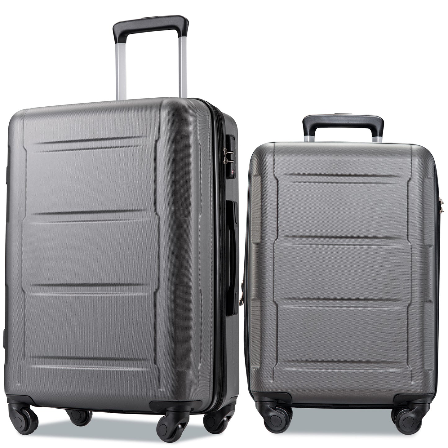 Expandable  Spinner Wheel 2 Piece Luggage Set ABS Lightweight Suitcase with TSA Lock 20inch+24inch