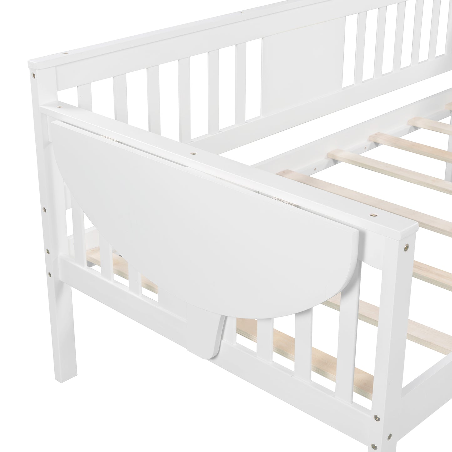 Twin size Daybed, Wood Slat Support, White