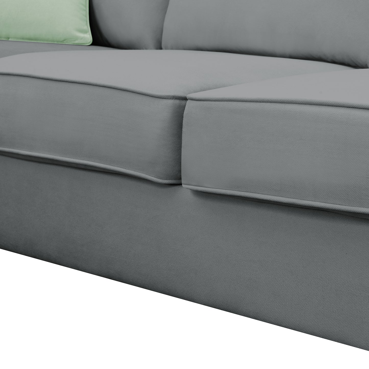 7-Seat Modular Sectional Sofa with Ottoman and Pillows - Grey (New GS008210AAG)