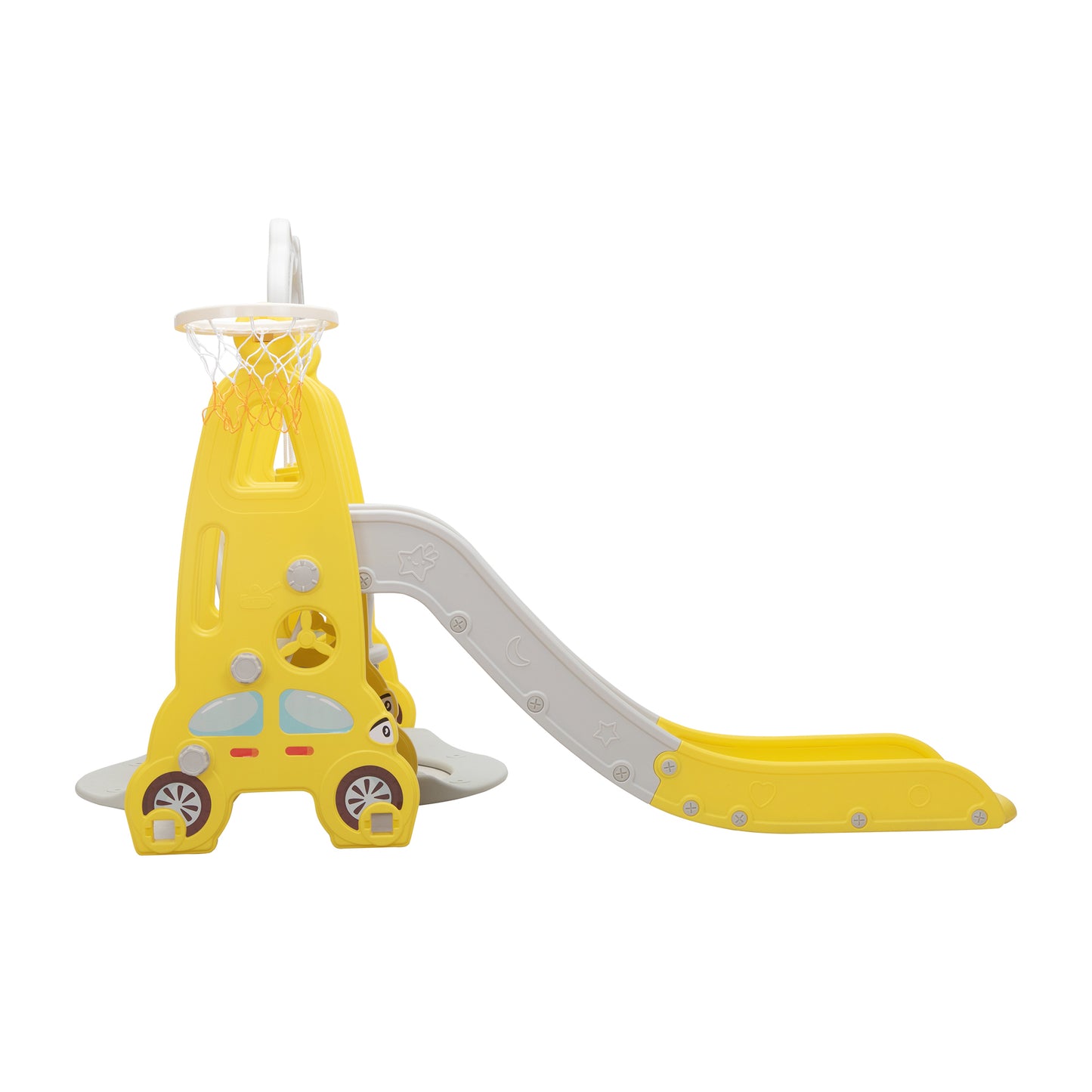 Yellow and Grey 3-in-1 Slide Car