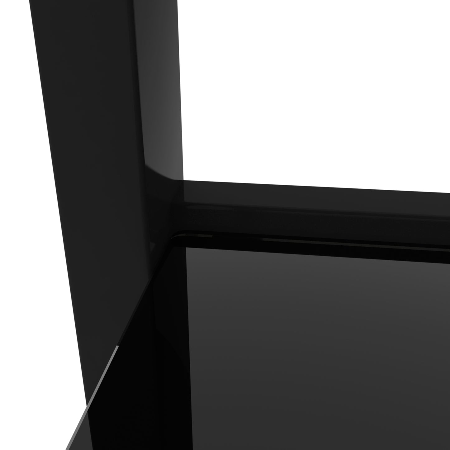 Sleek Modern Black Glass Coffee Table for Living Room