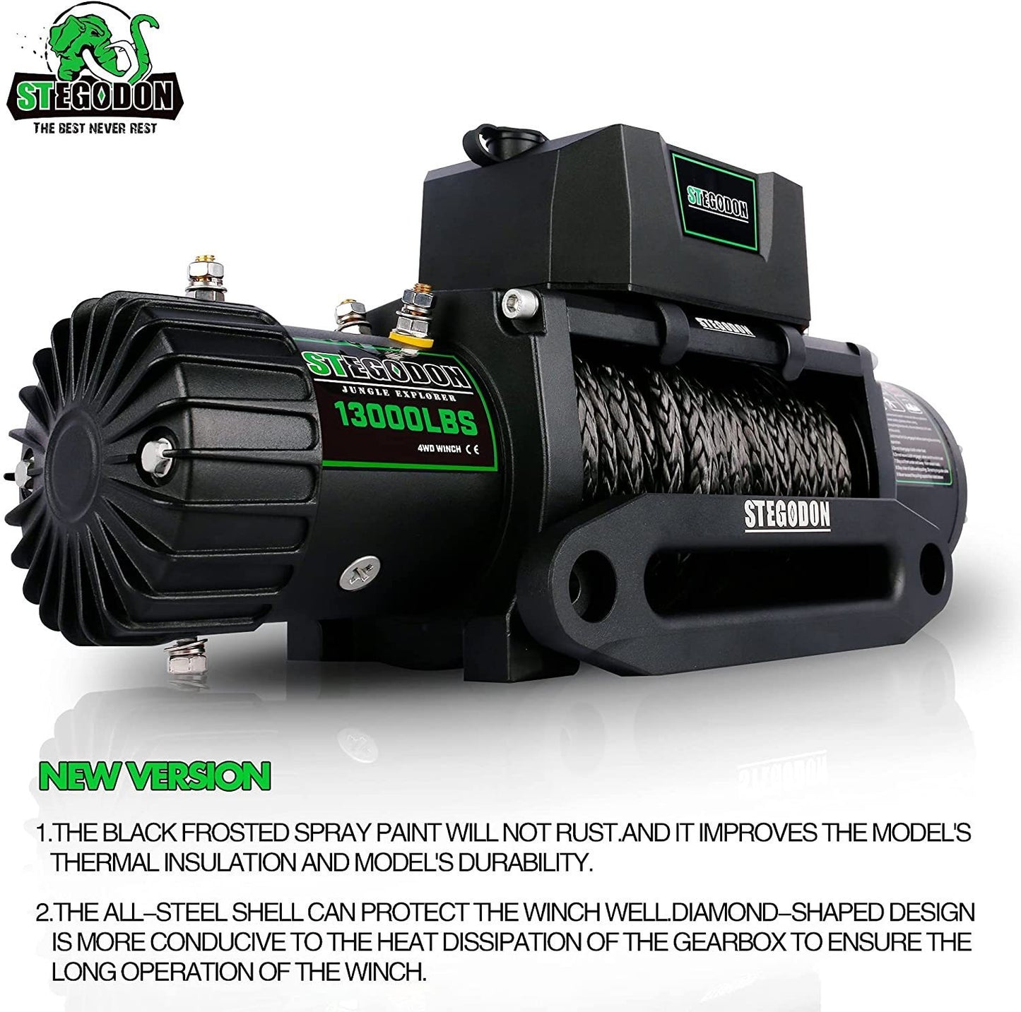 Heavy-Duty 13000 LBS Electric Winch T3 with Wireless and Wired Control