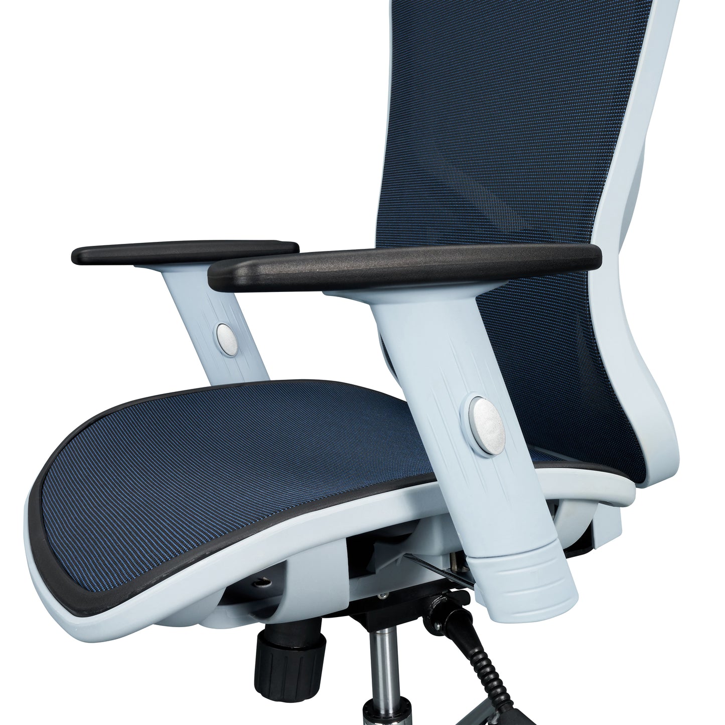 High Back Executive Mesh Office Chair with Arms, Headrest and Lumbar Support, Blue