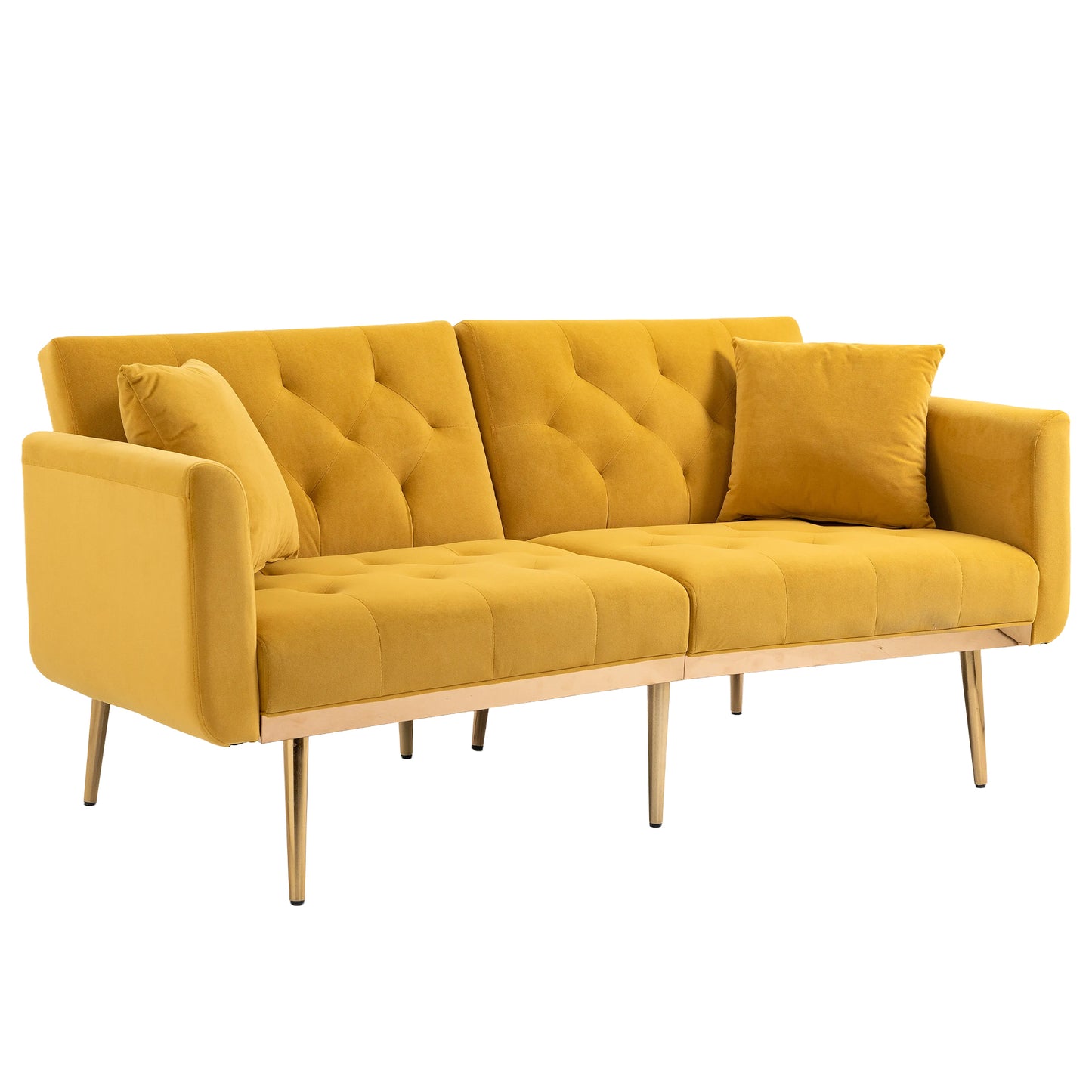 Velvet  Sofa , Accent sofa .loveseat sofa with metal  feet