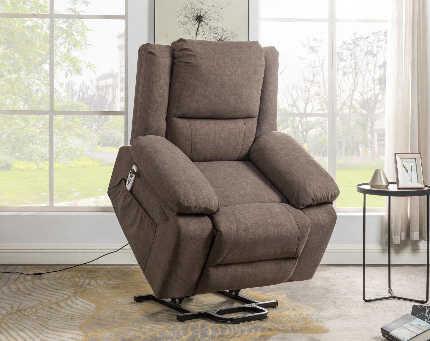 Electric Power Recliner Chair with Massage, Heat, and Remote Control