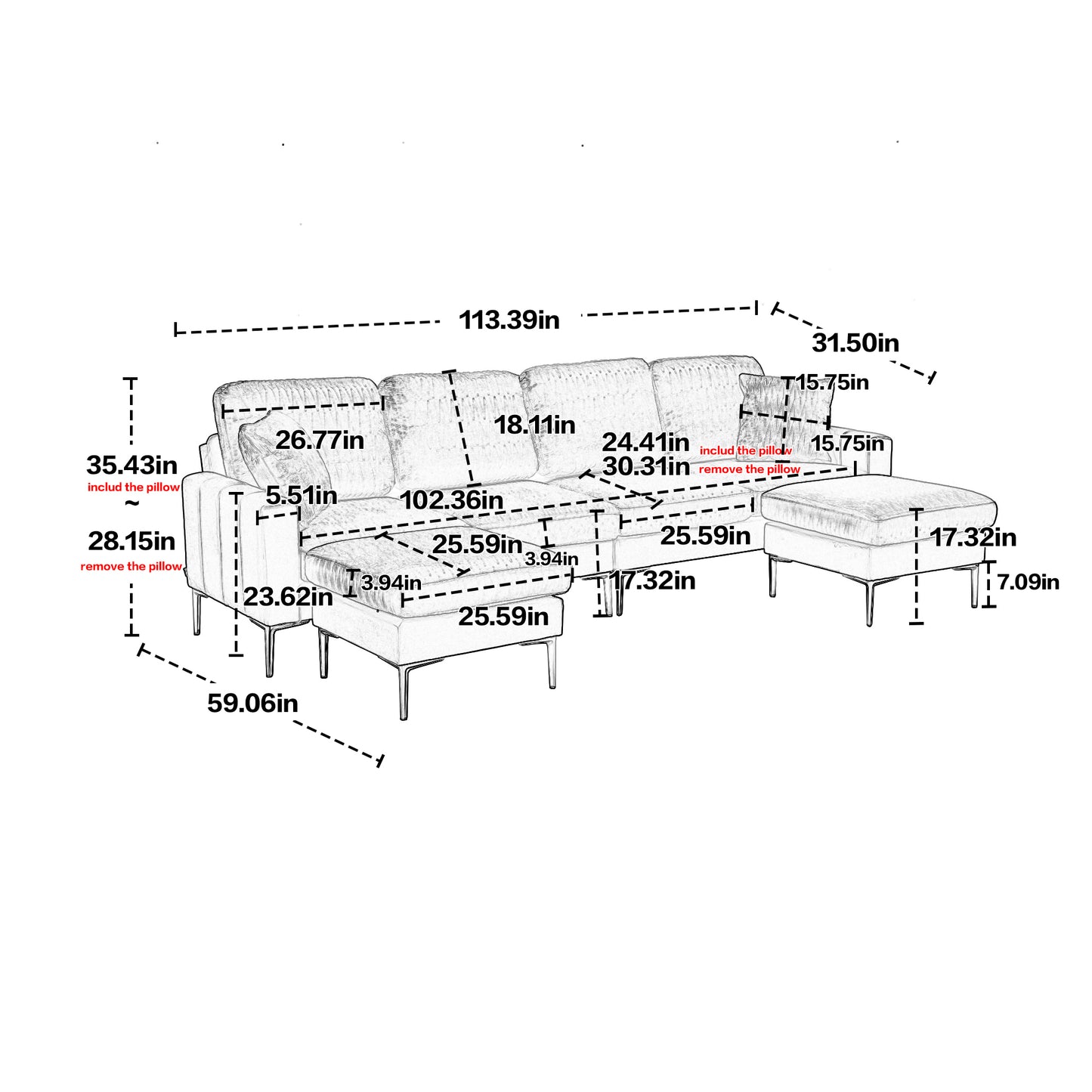 UNTIED WE WIN Accent sofa /Living room sofa sectional  sofa