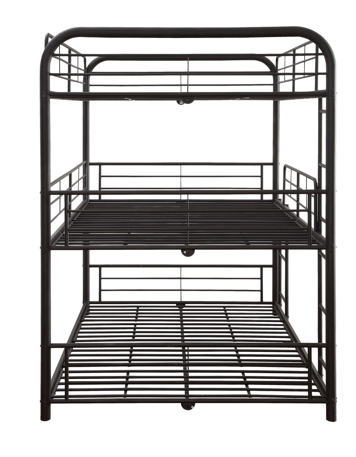 Cairo Triple Metal Bunk Bed in Sandy Black Finish