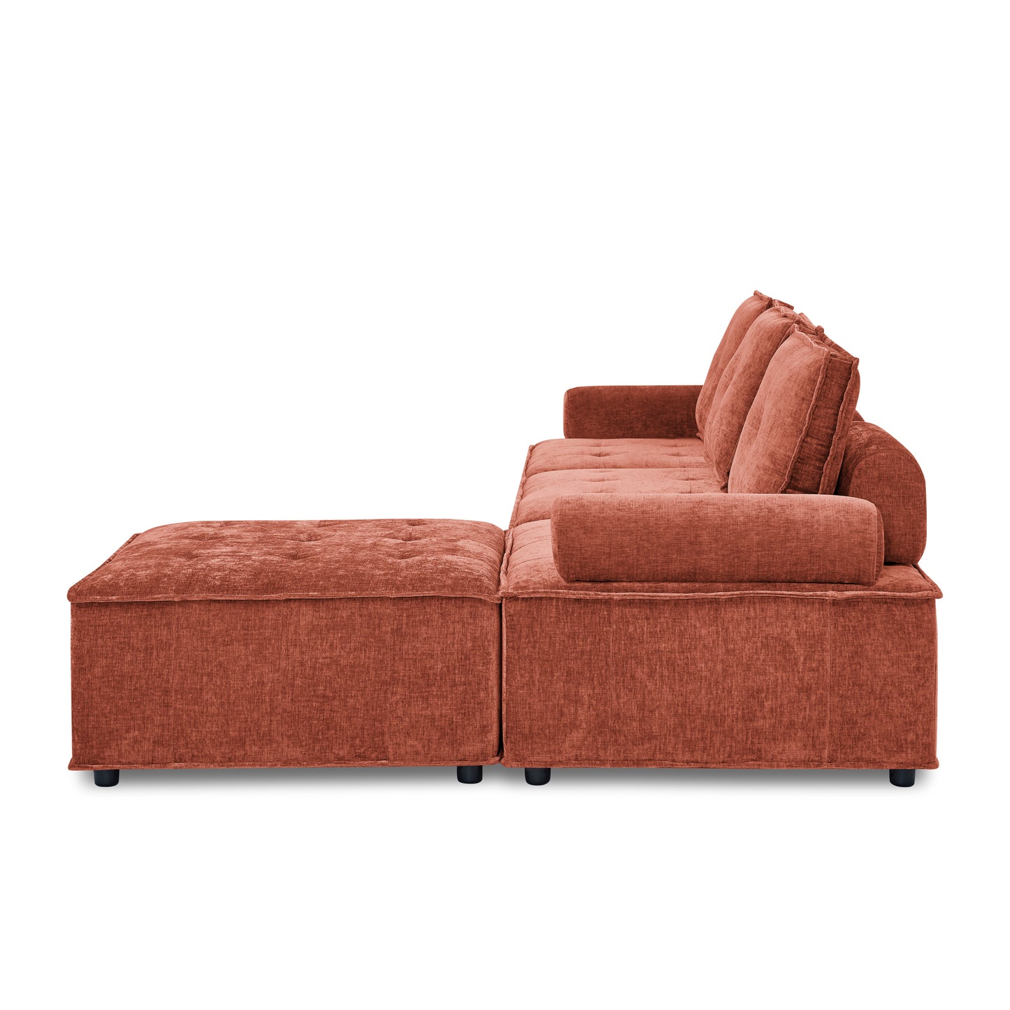 L-Shape Modular Sectional Sofa, DIY Combination, Chenille