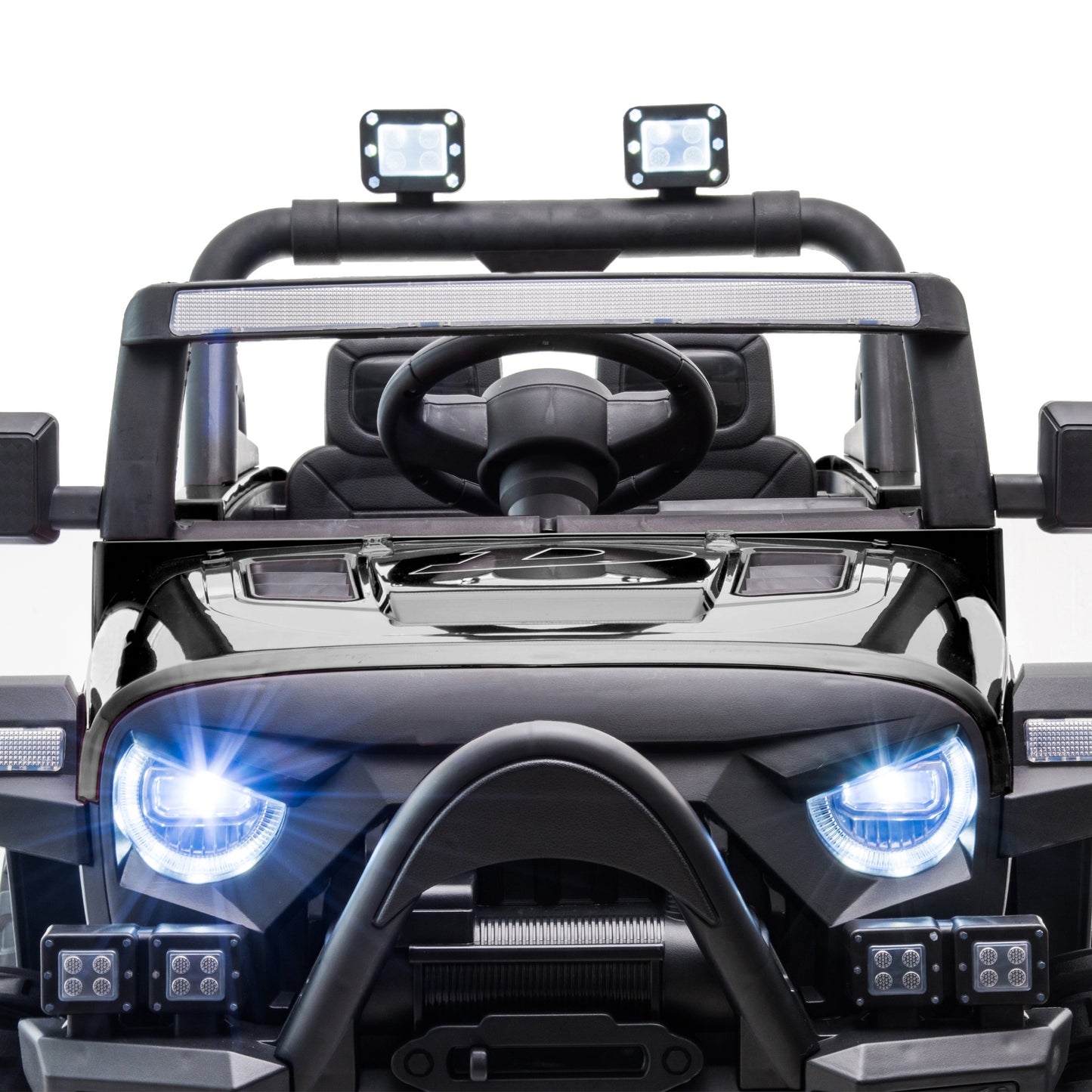 Children's 12V Electric Off-Road Vehicle with Remote Control, Lights, and Music, Black