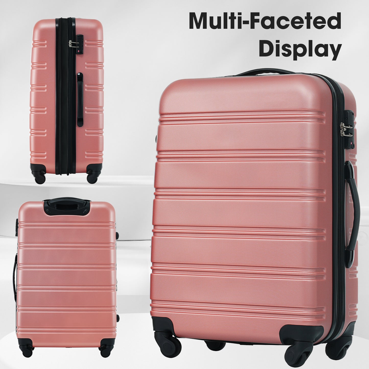 3 Piece Luggage Set Hardside Spinner Suitcase with TSA Lock 20" 24' 28" Available