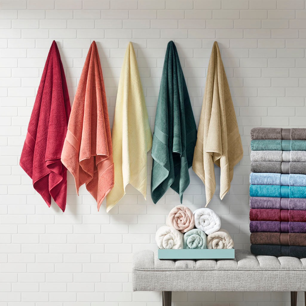 Plush 100% Cotton 8 Piece Antimicrobial Towel Set