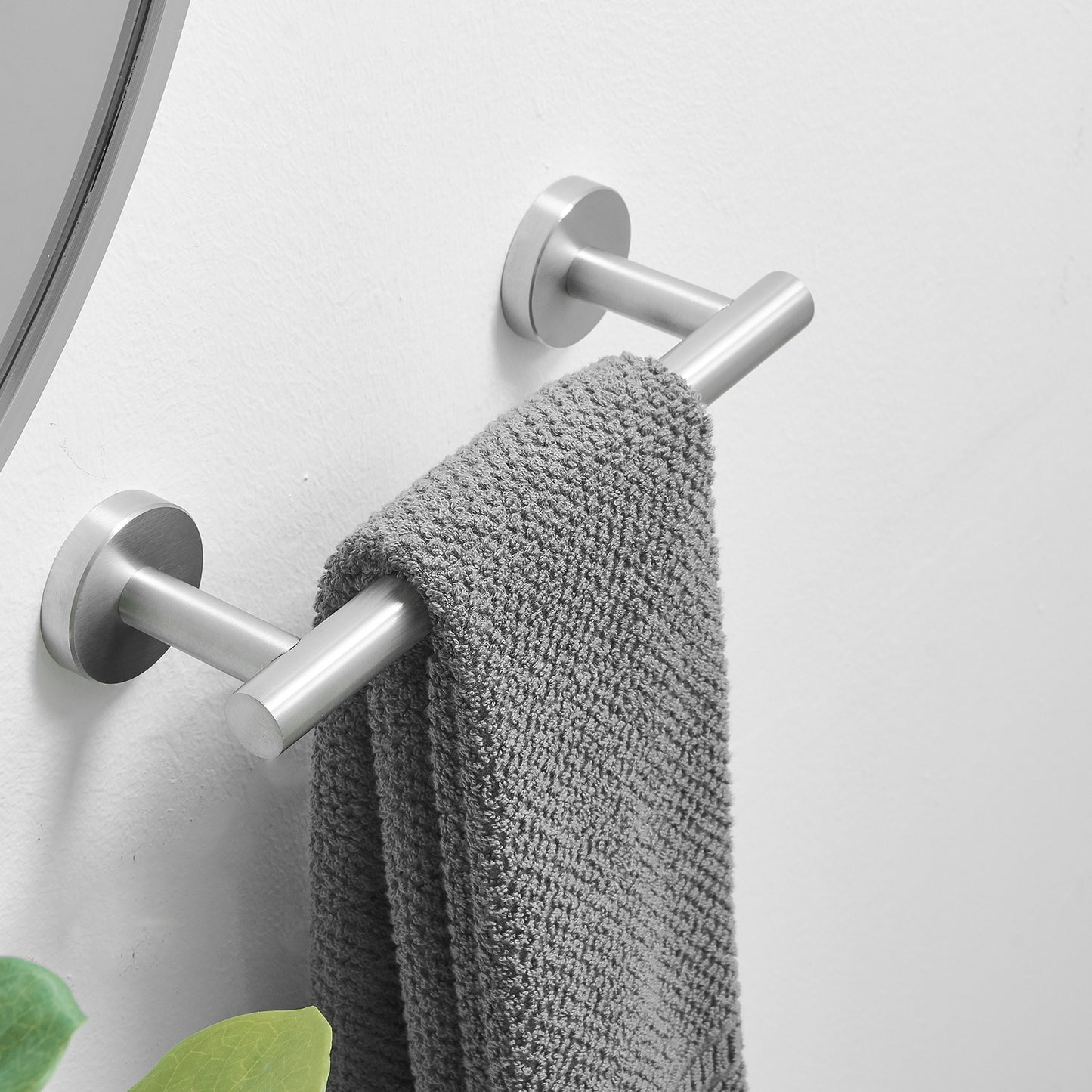 Elevate Your Bathroom with a Brushed Nickel Wall Mount Towel Bar and Toilet Paper Holder