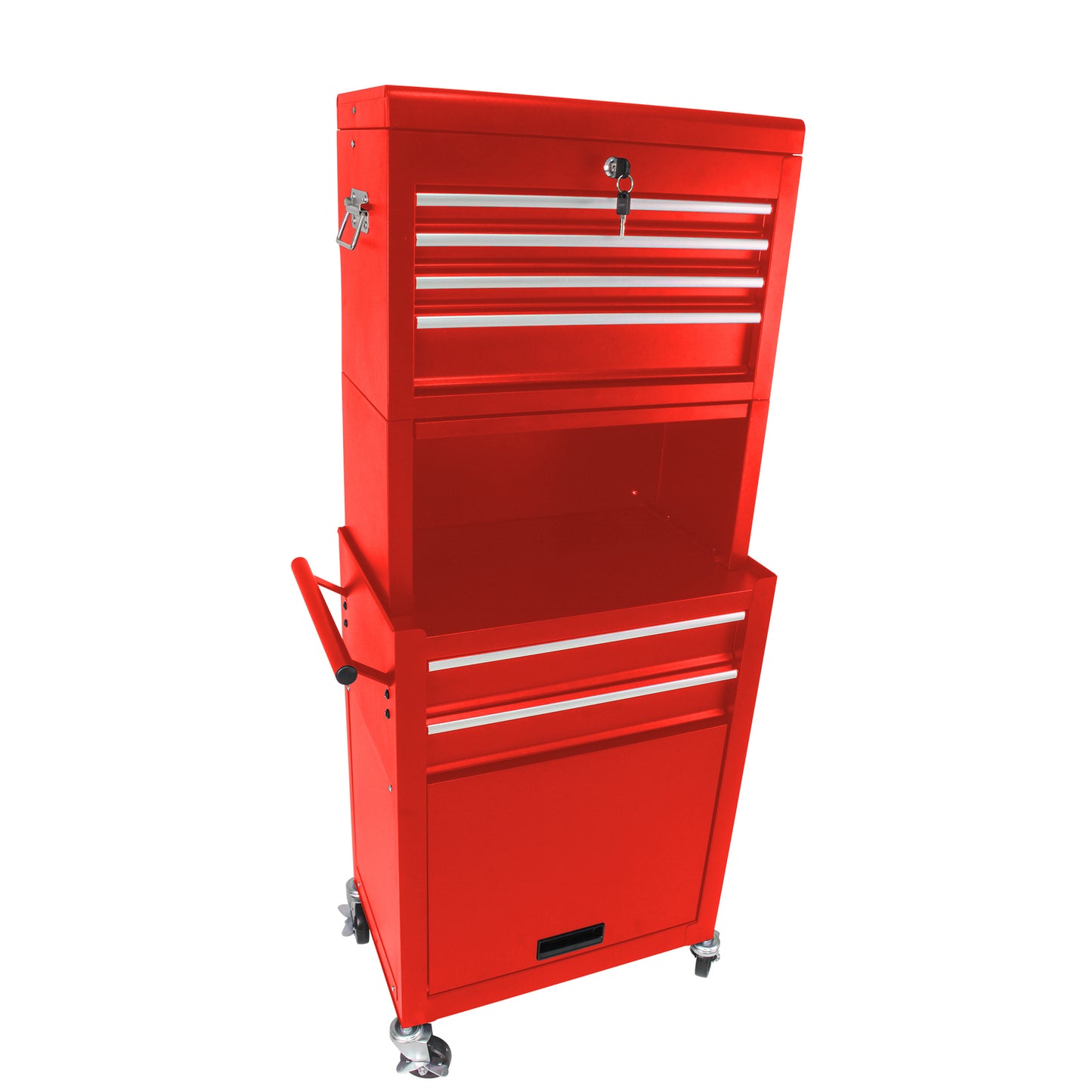 High Capacity Rolling Tool Chest with Wheels and Drawers, 6-Drawer Tool Storage Cabinet--RED