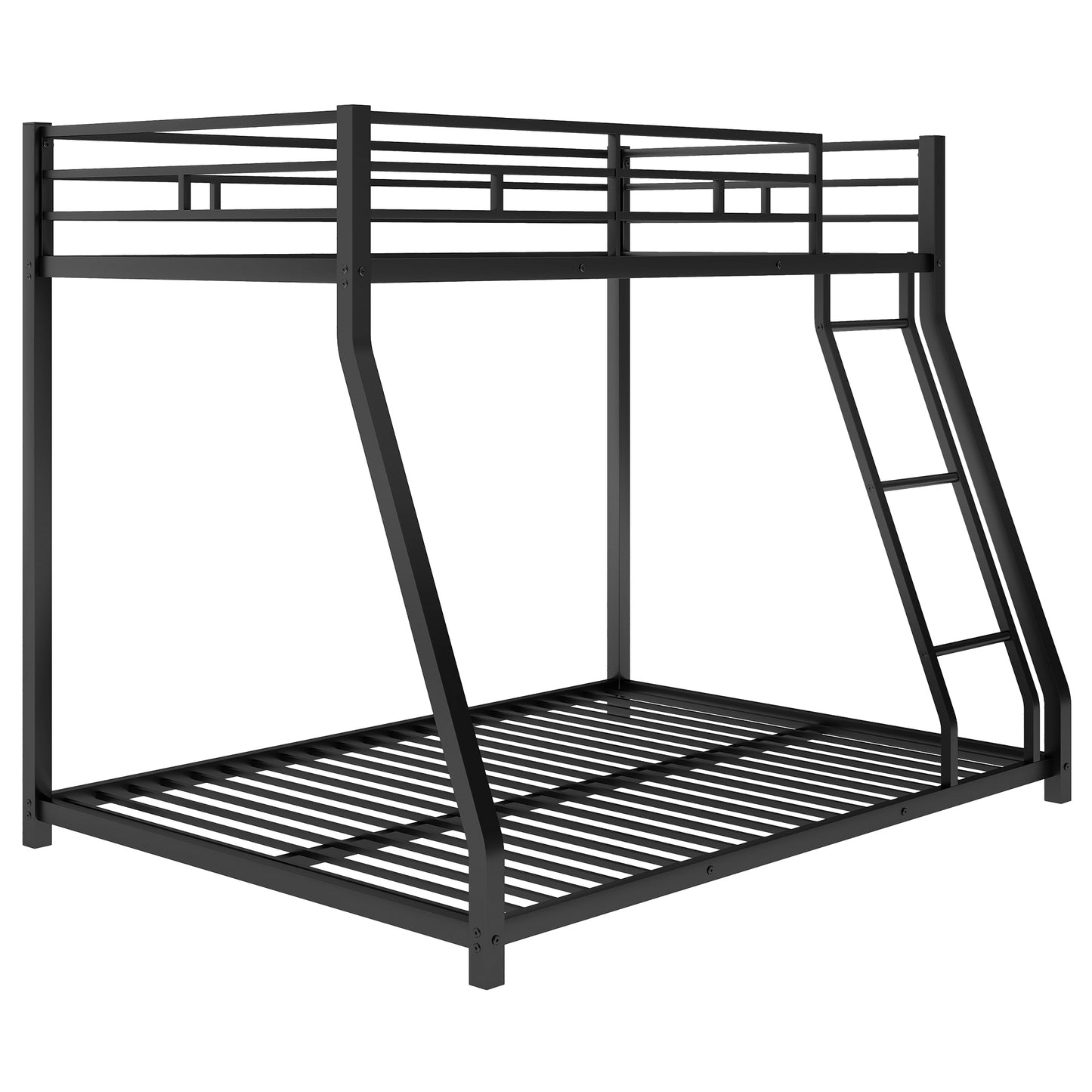 Metal Black Twin over Full Bunk Bed