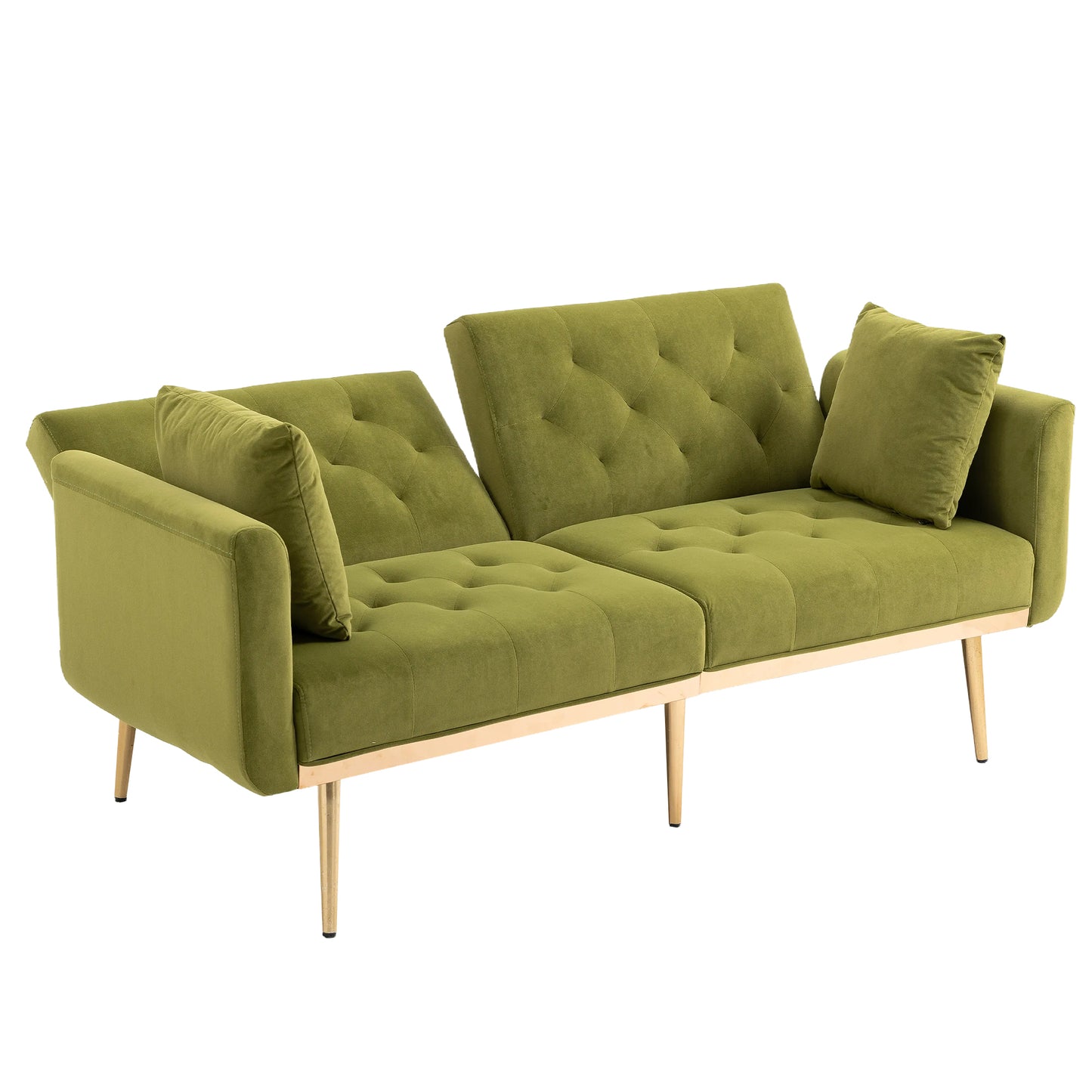 Velvet  Sofa , Accent sofa .loveseat sofa with metal  feet